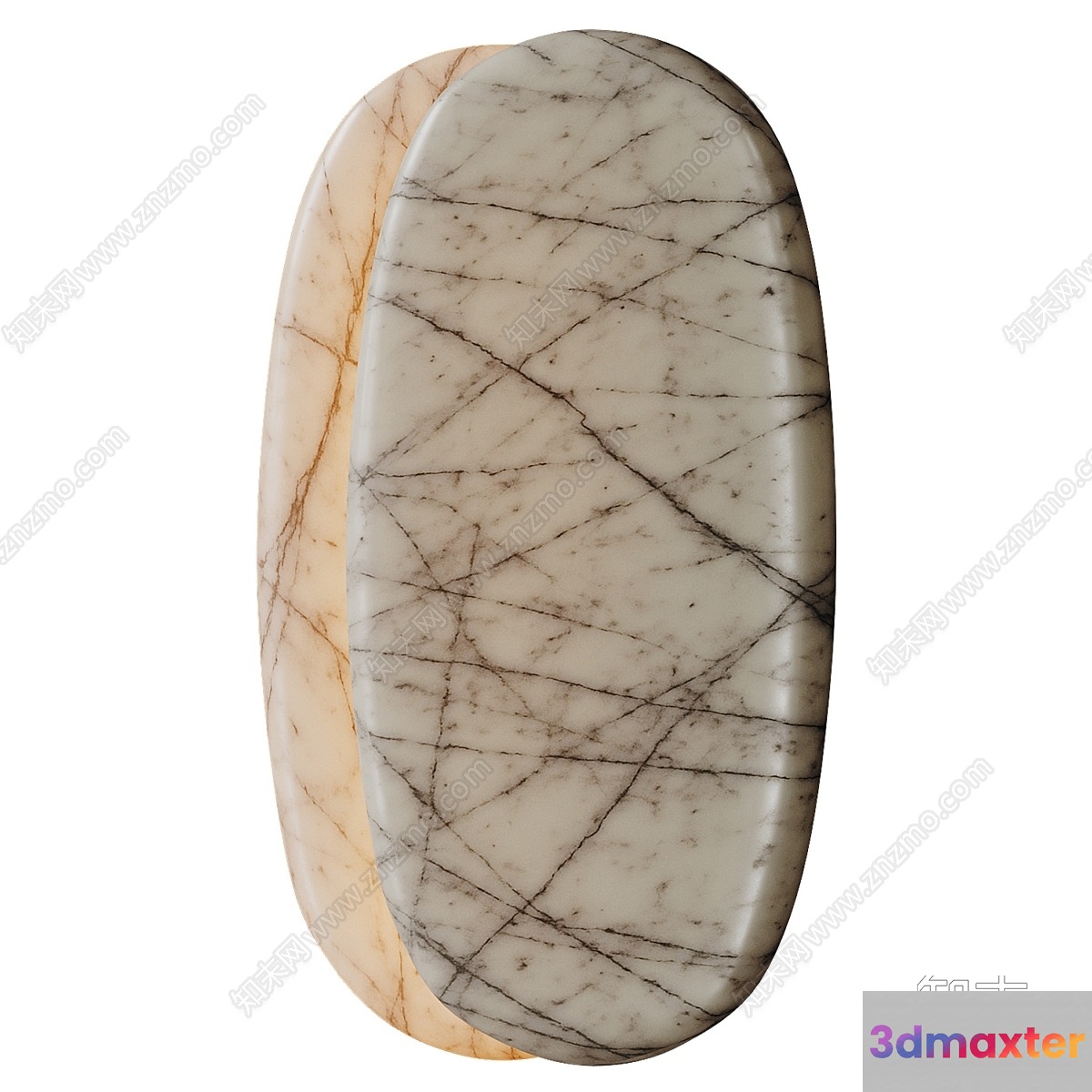 A Beige Marble Object 3D Model - 13765 - VRAY Render