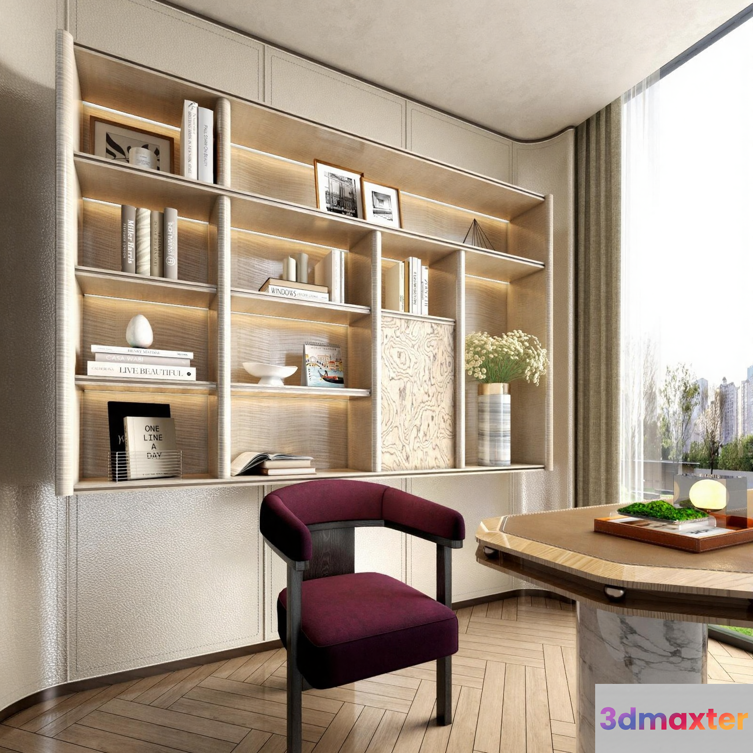 Modern Home Office 3D Model - 5631 - VRAY Render