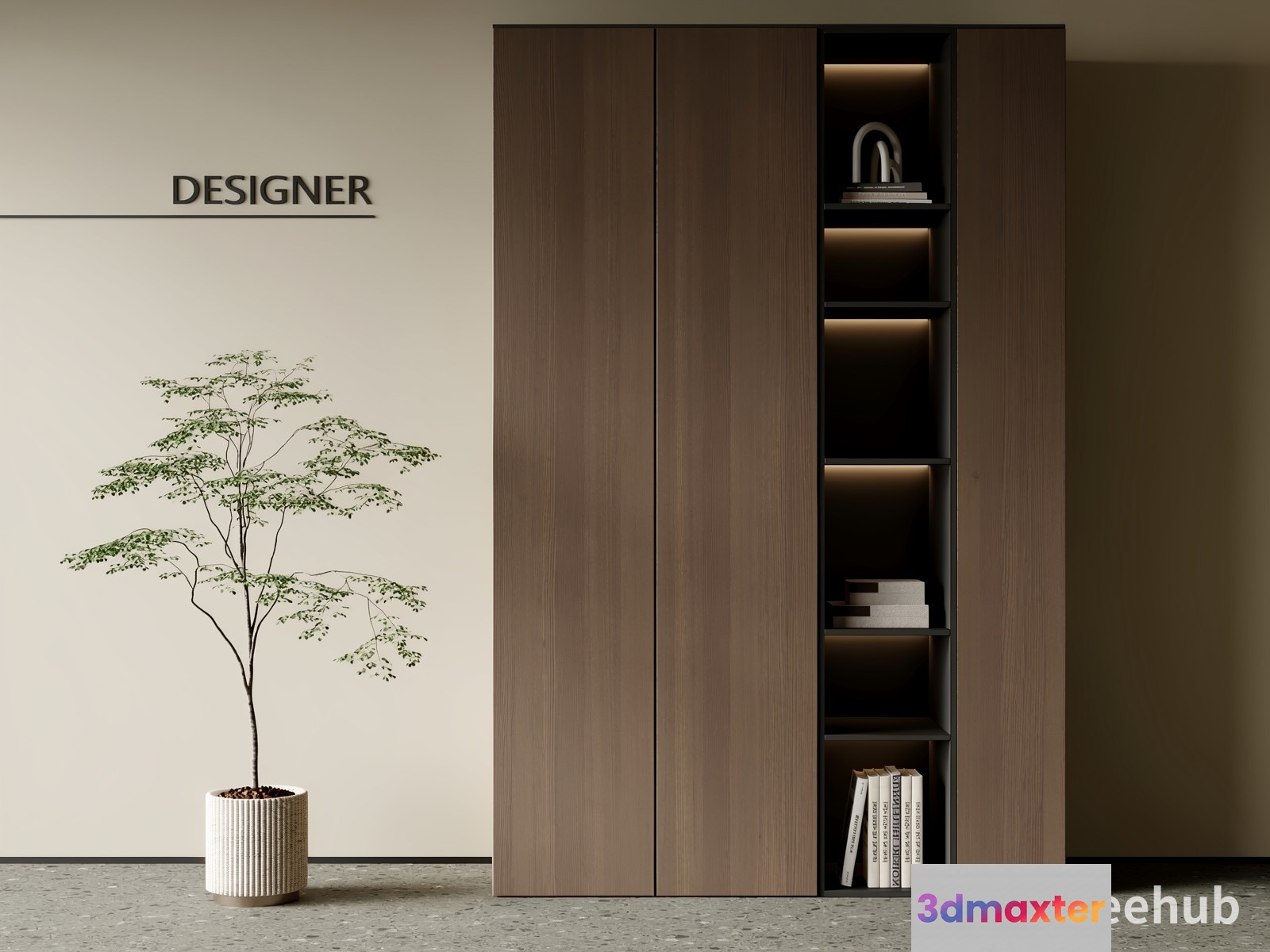 Modern Storage Cabinet 3D Model - 23480 - VRAY Render