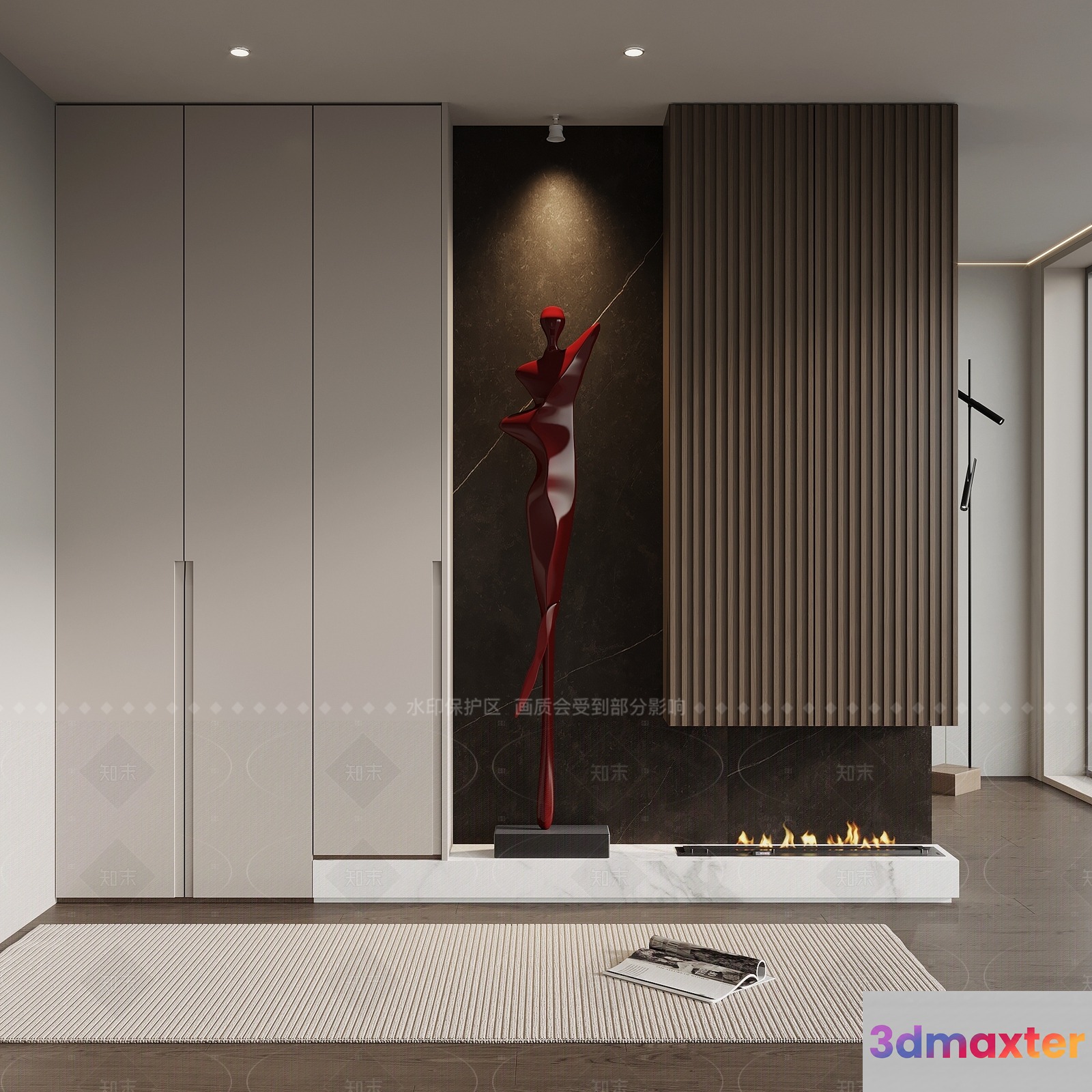 Modern Living Room 3D Model - 17191 - VRAY Render