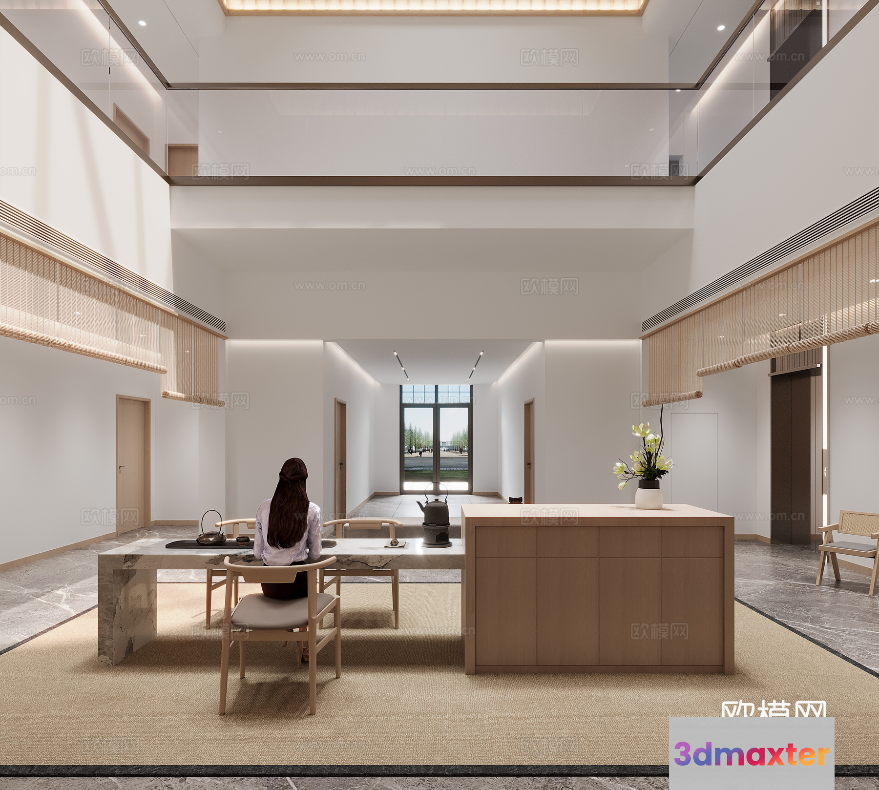 Modern Office Space 3D Model - 10541 - VRAY Render