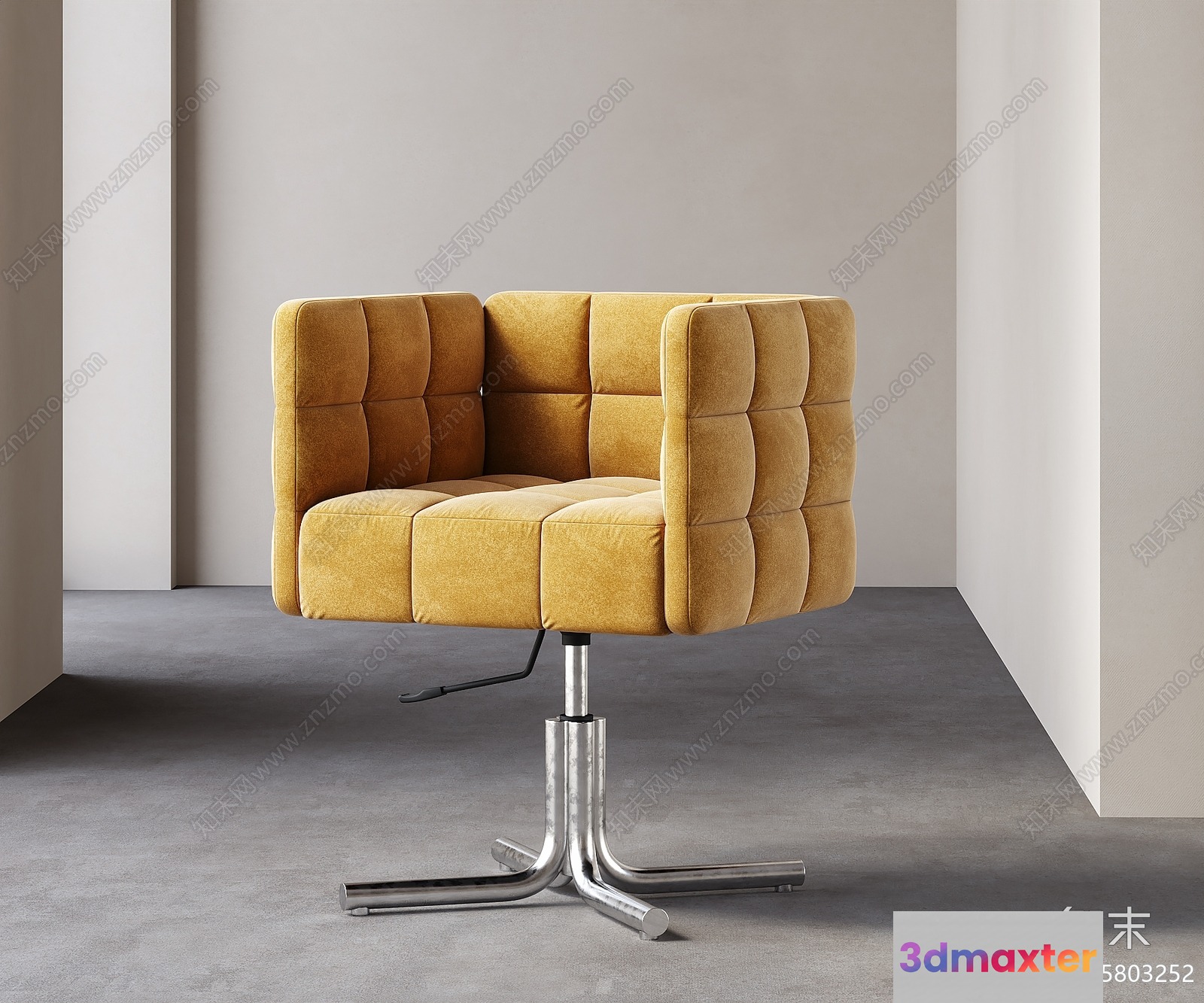 Modern Yellow Chair 3D Model - 13432 - VRAY Render