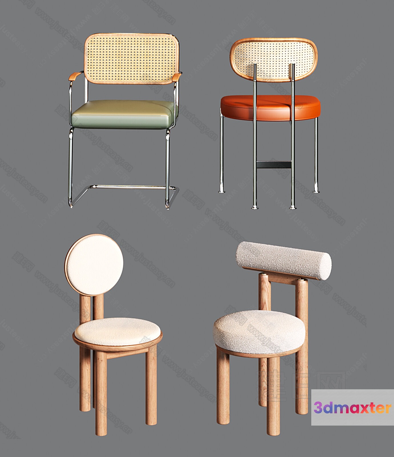 Wooden Chairs 3D Model - 6806 - VRAY Render