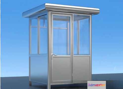 White Outdoor Gazebo 3D Model - 8704 - CORONA Render
