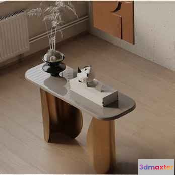 Modern Minimalist Table 3D Model - 15401 - VRAY Render