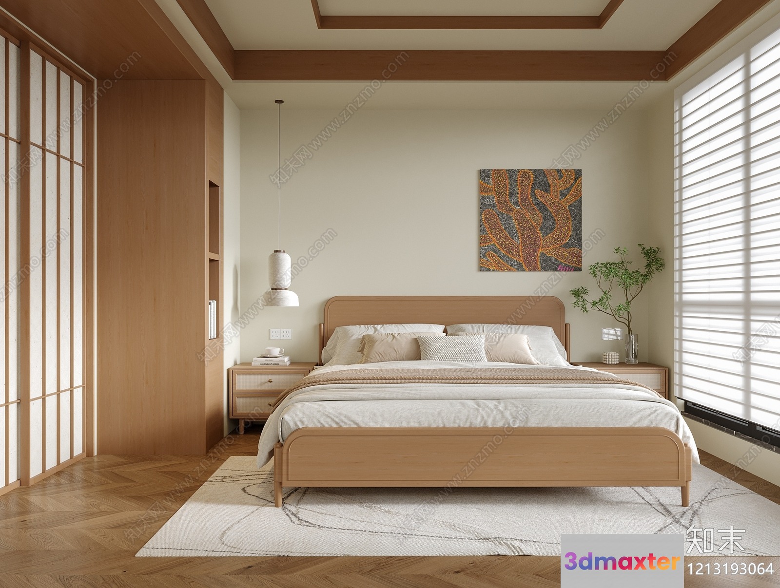 Cozy Bedroom 3D Model - 10422 - VRAY Render