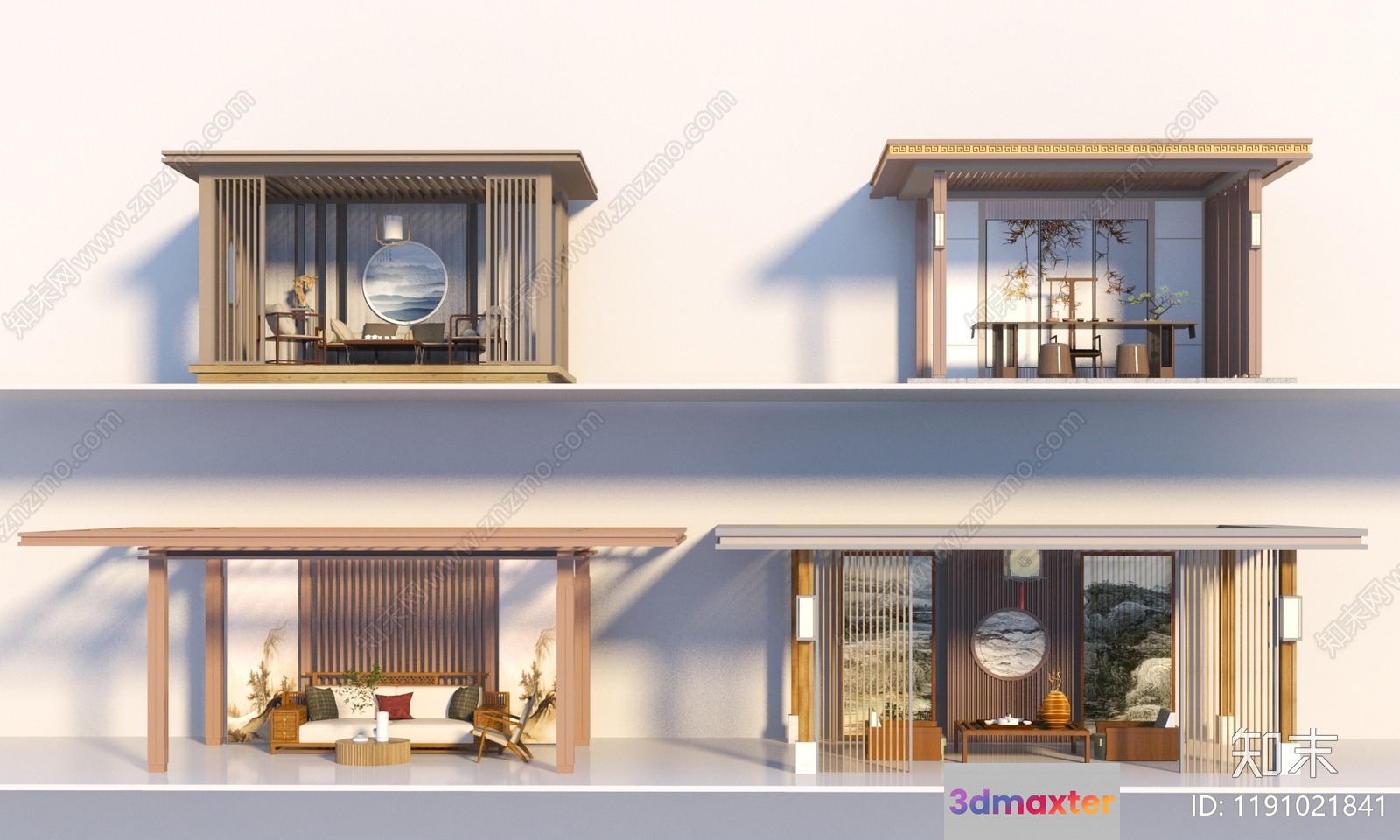 Modern Asian Architecture 3D Model - 22158 - VRAY Render