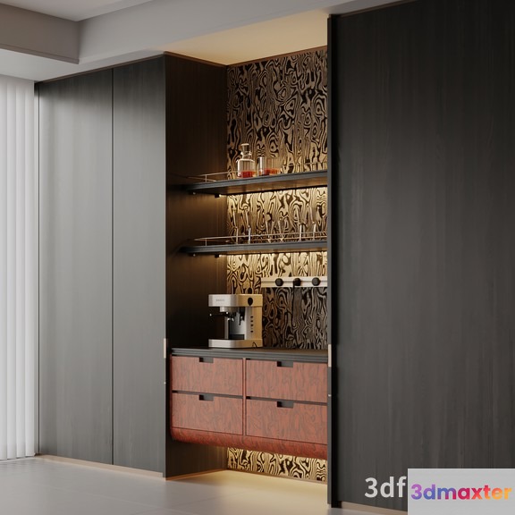 Modern Kitchen Storage 3D Model - 22689 - VRAY Render