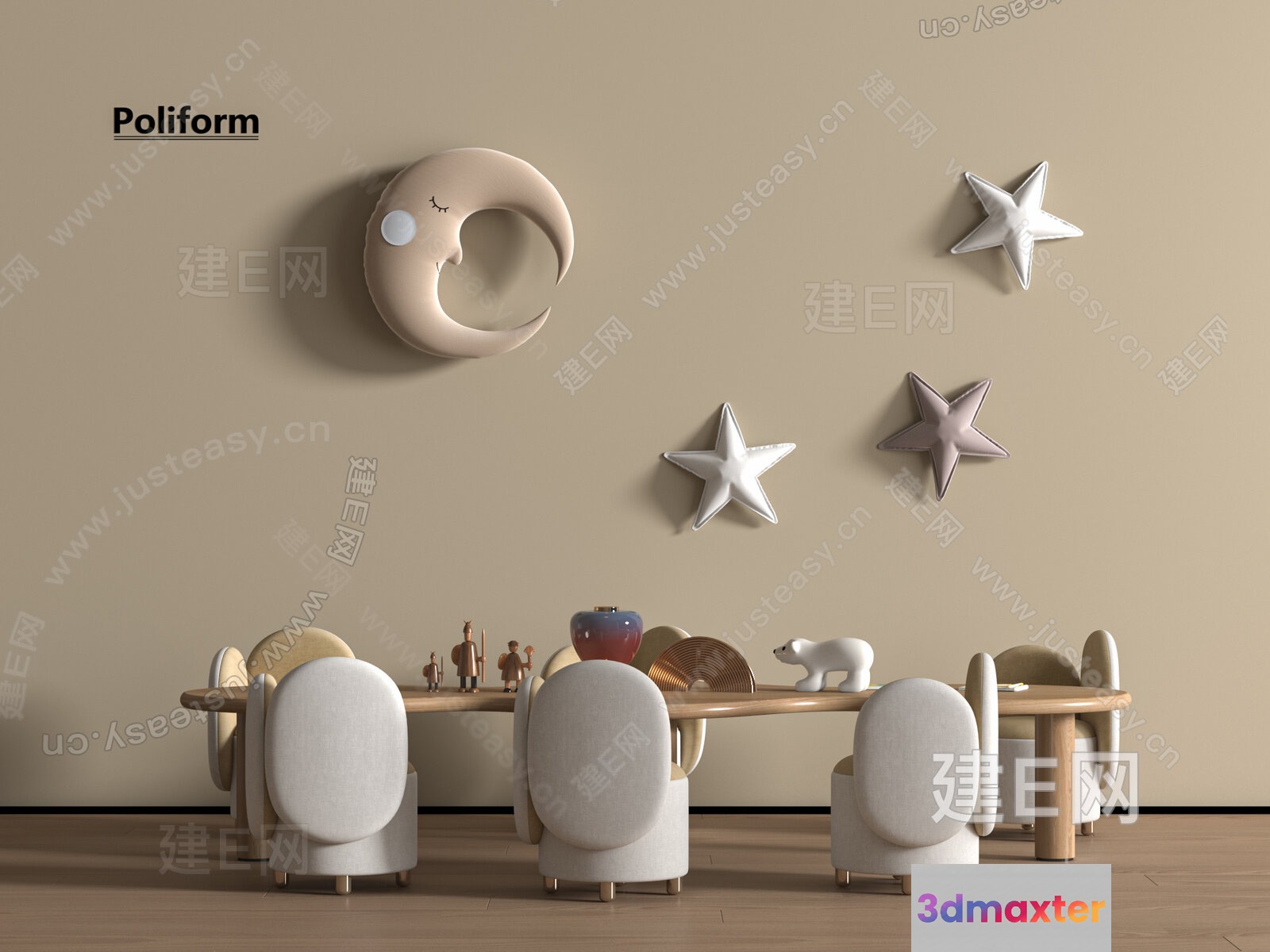 Modern Dining Room 3D Model - 10357 - VRAY Render