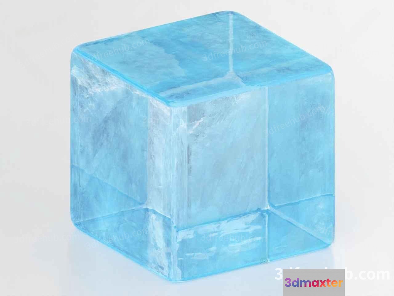 A Blue Cube 3D Model - 21479 - VRAY Render