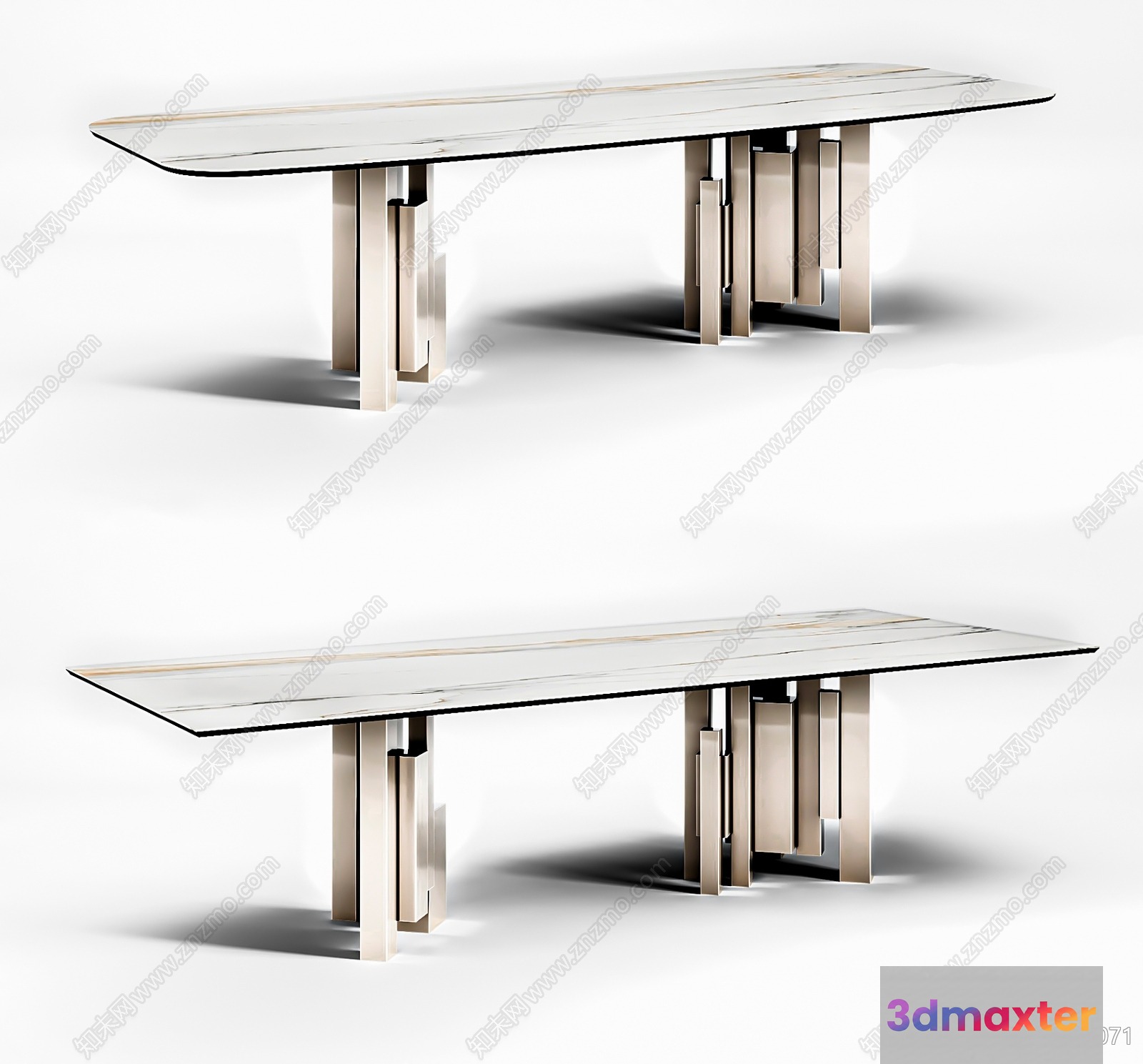 Modern Dining Table 3D Model - 7324 - VRAY Render