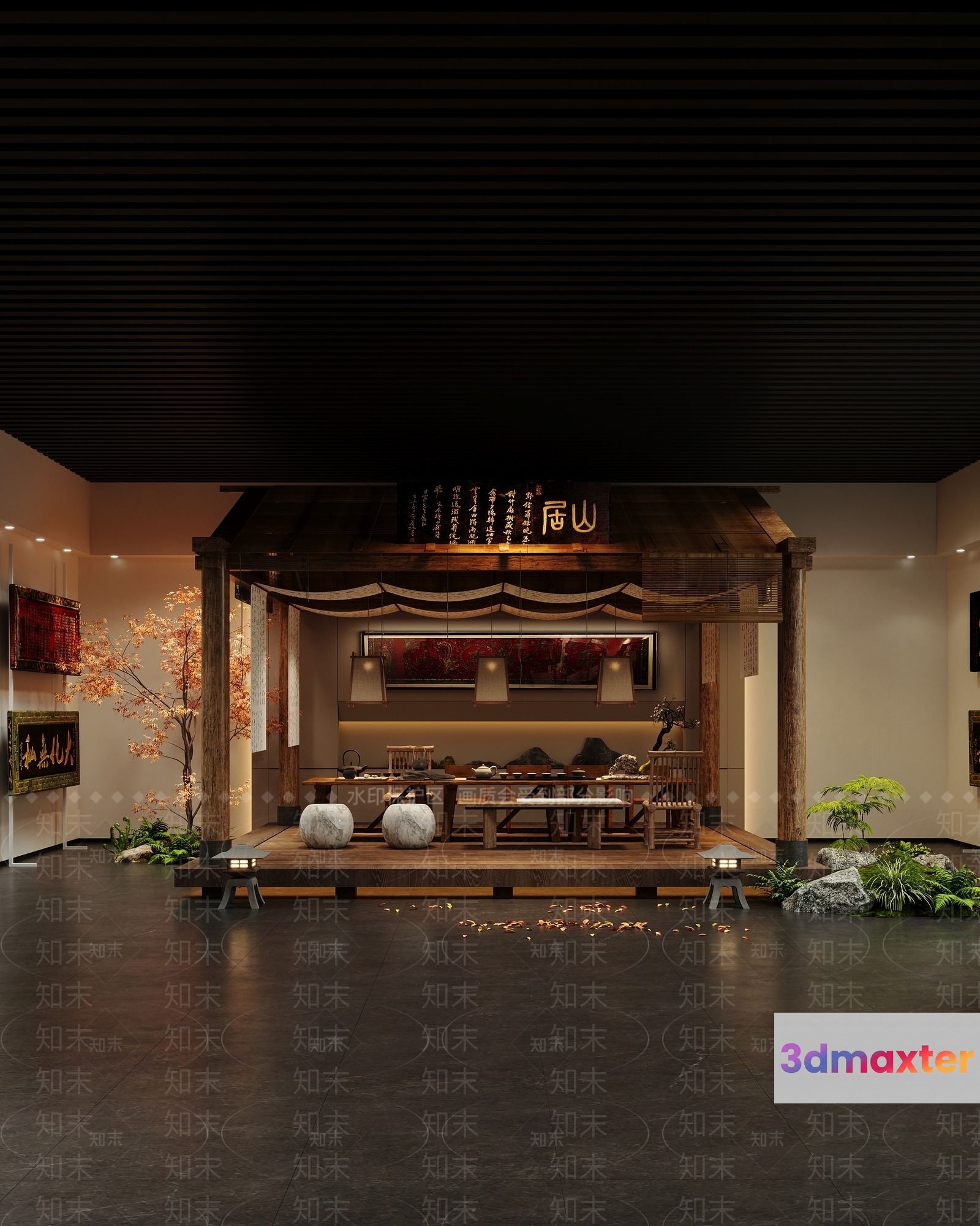 A Japanese-Style Restaurant Or Tea House 3D Model - 13087 - VRAY Render