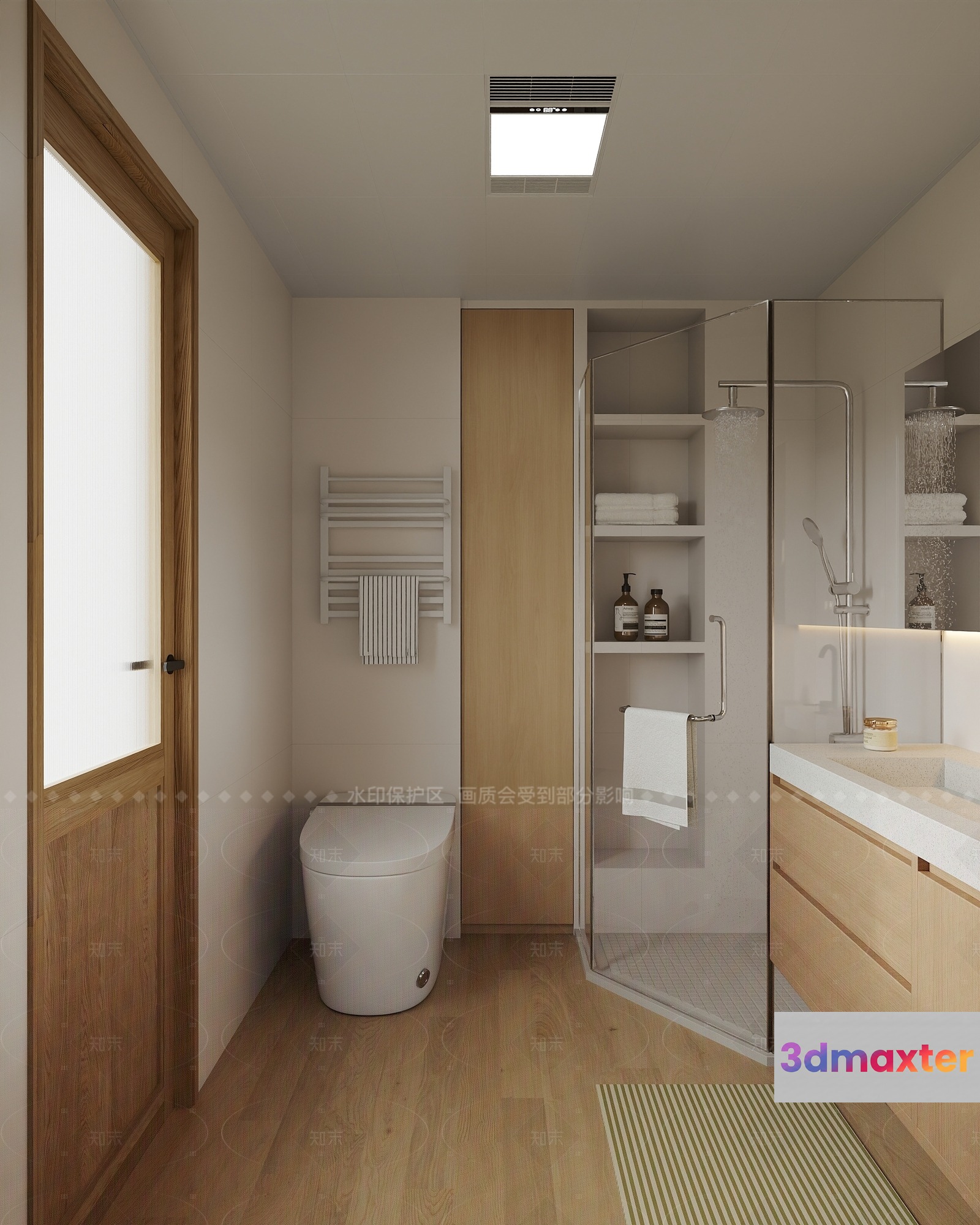 Modern Bathroom 3D Model - 7177 - VRAY Render