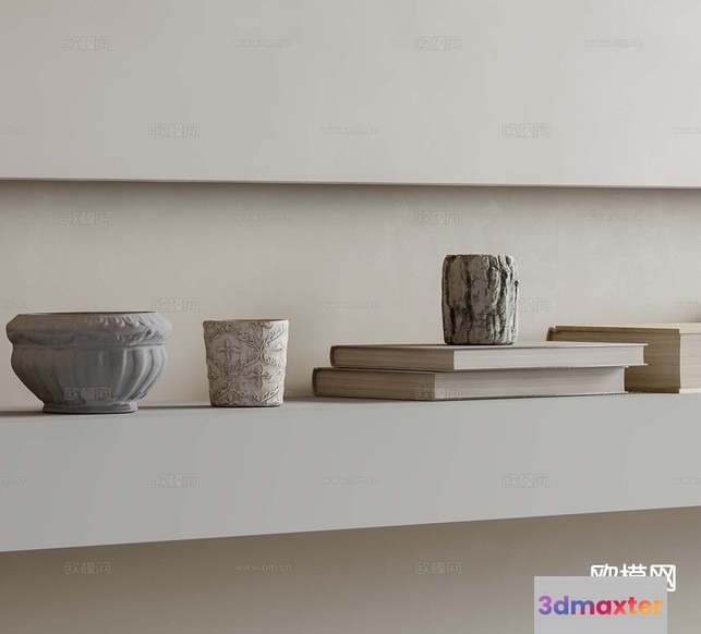 Minimalist Decorative Items 3D Model - 6976 - CORONA Render