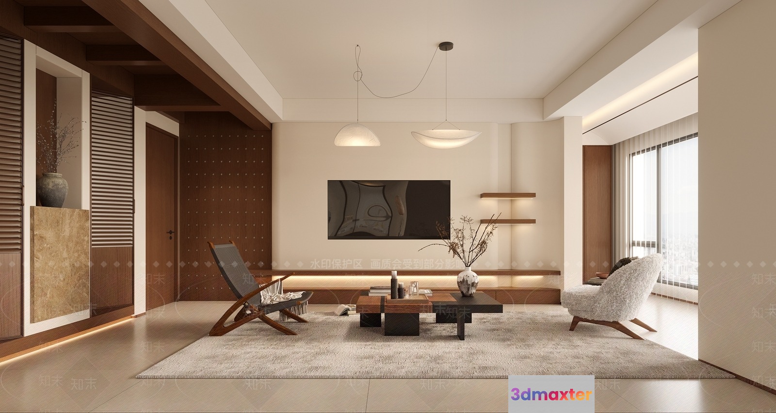 Modern Living Room 3D Model - 2922 - VRAY Render
