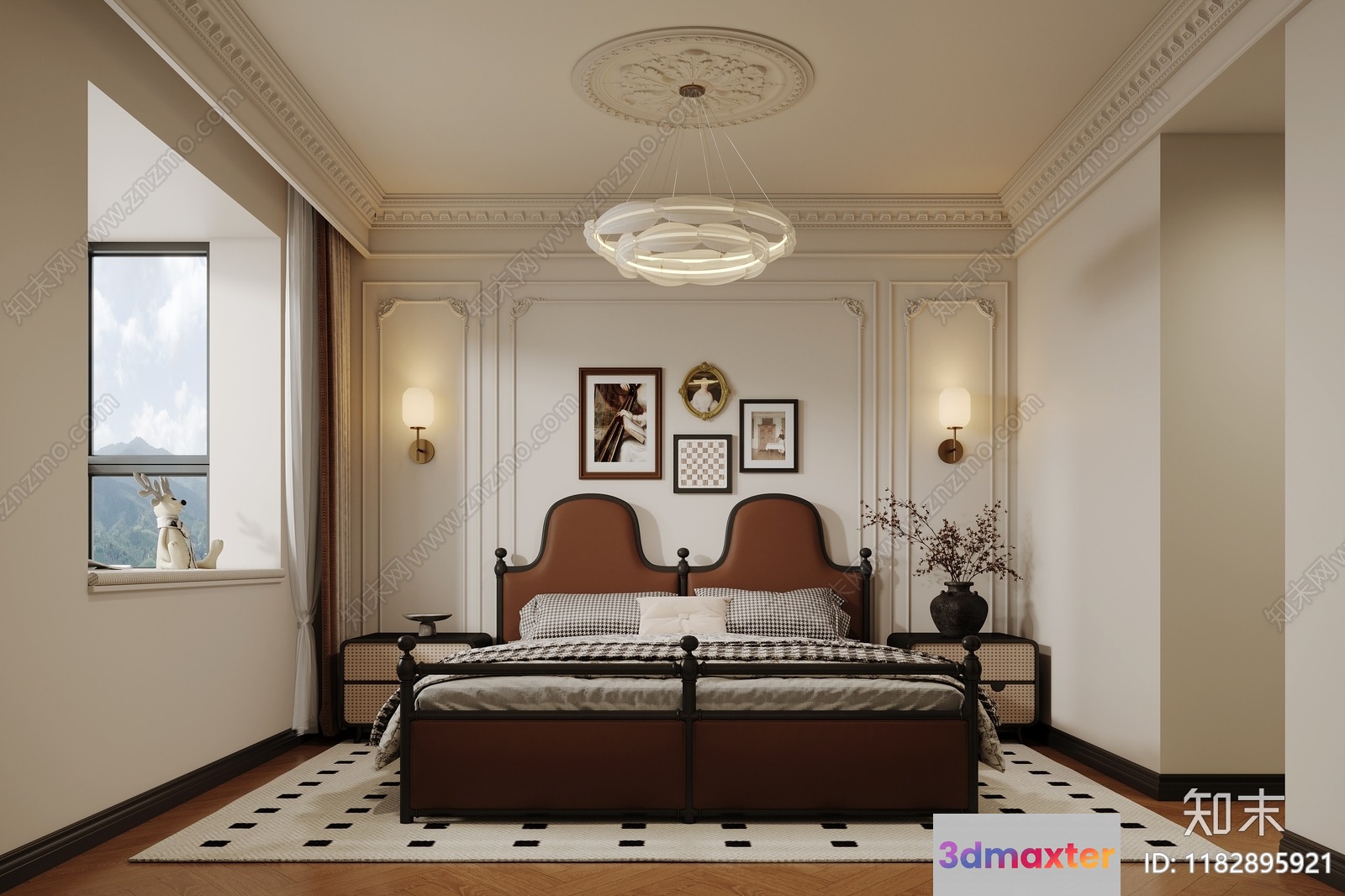 Cozy Bedroom 3D Model - 10676 - CORONA Render
