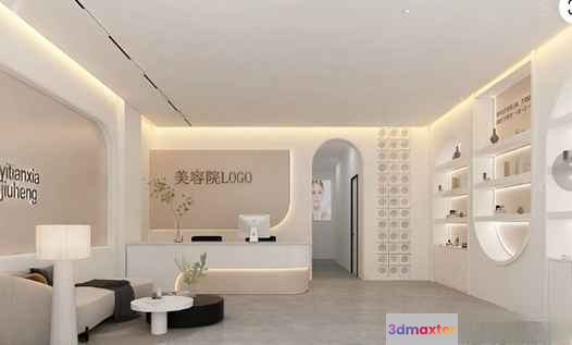 A White Modern Room 3D Model - 8251 - VRAY Render