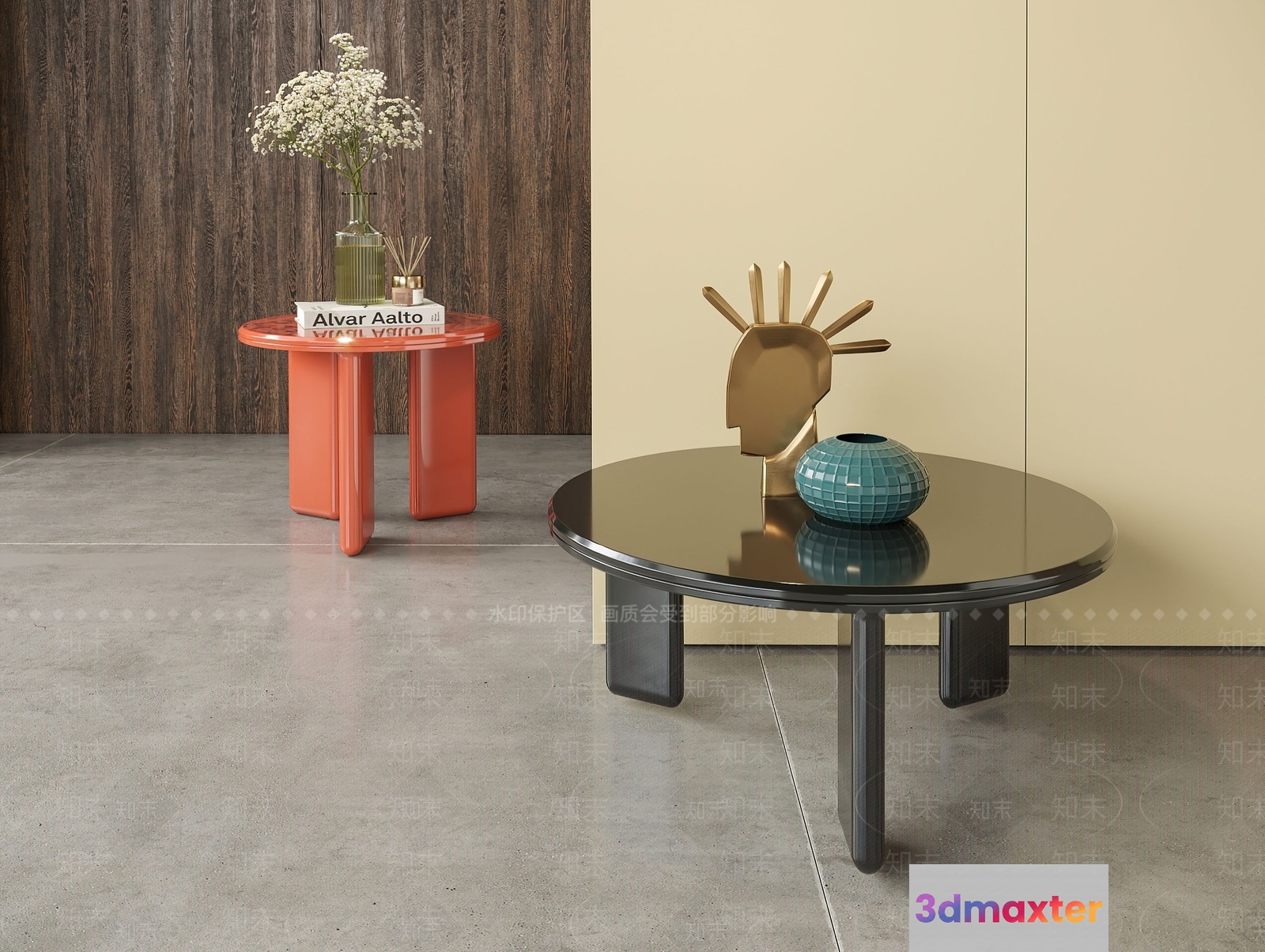 Modern Coffee Table 3D Model - 6496 - VRAY Render