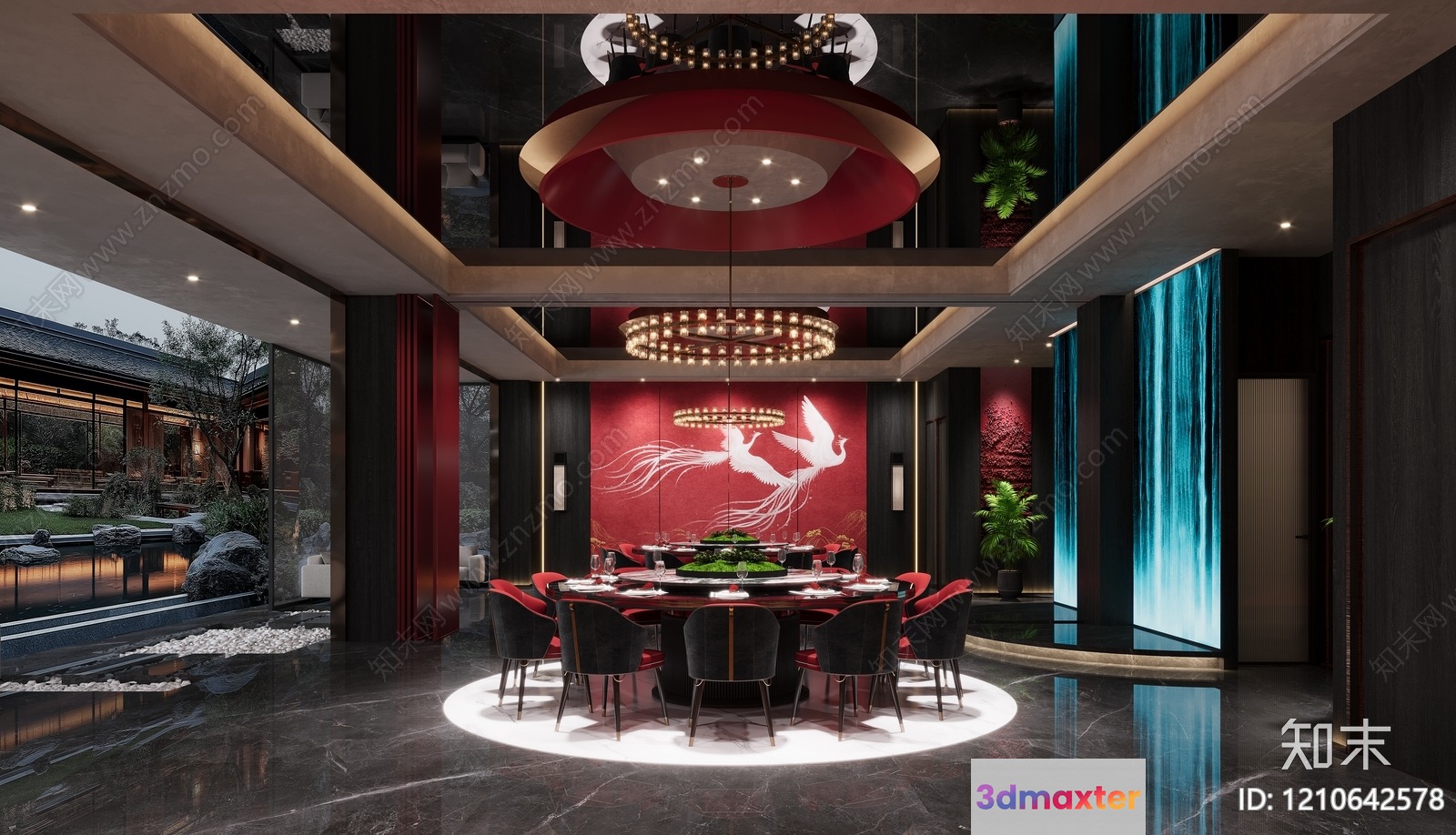 Modern Dining Room 3D Model - 9271 - VRAY Render