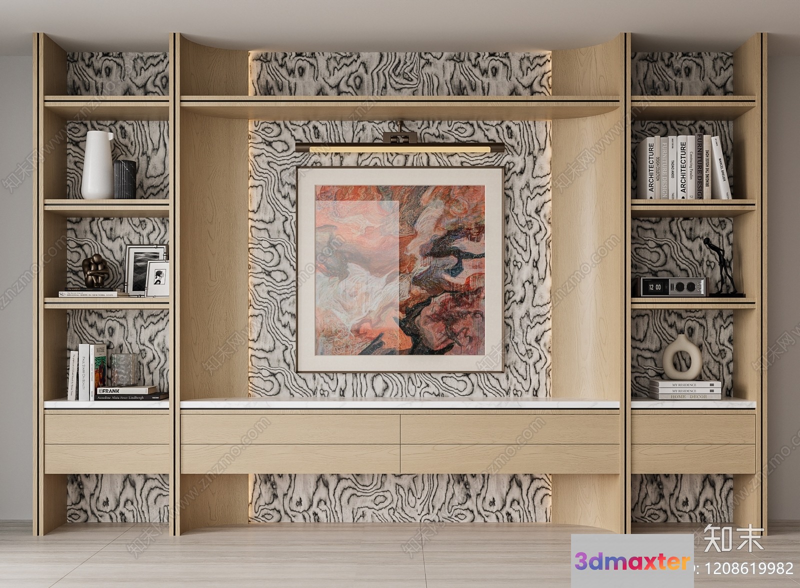 Modern Entertainment Center 3D Model - 960 - CORONA Render