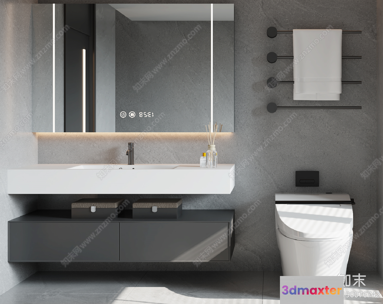 Modern Bathroom Design 3D Model - 15653 - VRAY Render