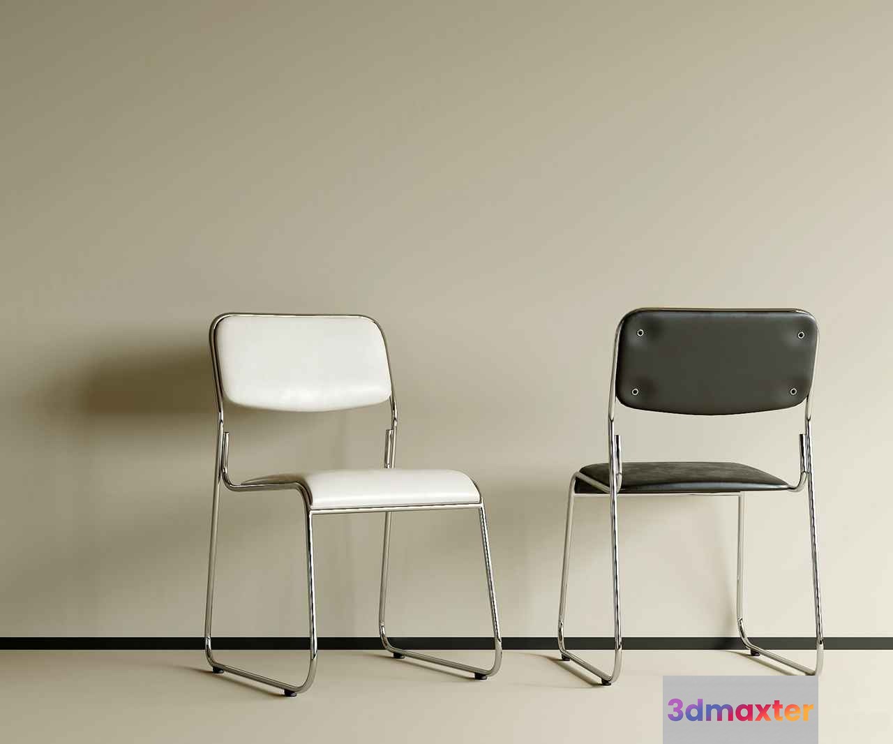 Modern Metal Chairs 3D Model - 20838 - VRAY Render