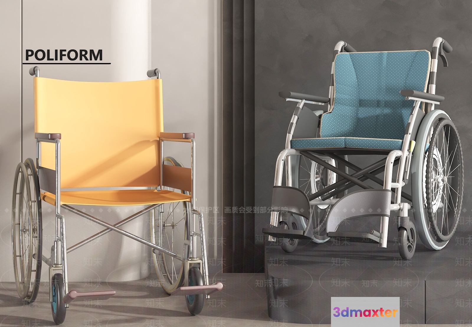 Wheelchairs 3D Model - 18275 - VRAY Render