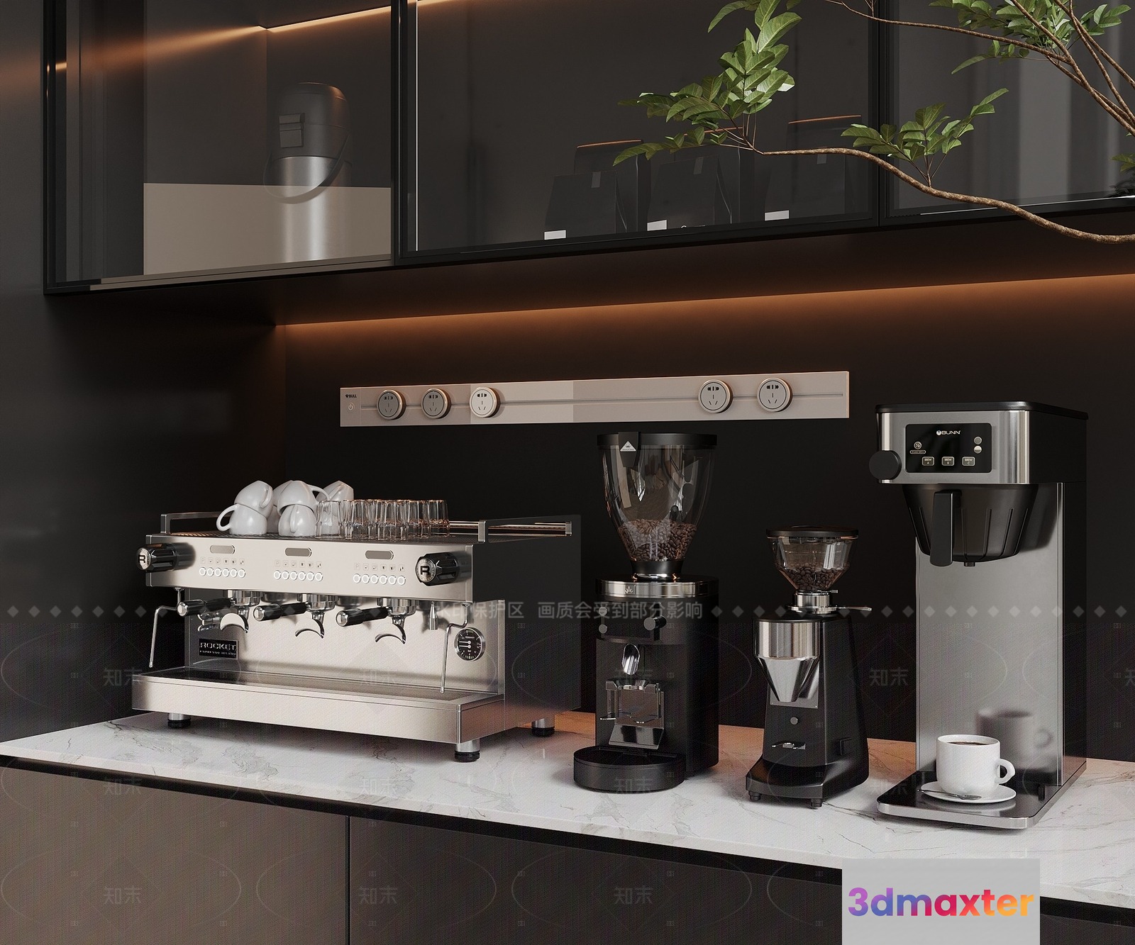 Modern Coffee Machine 3D Model - 7931 - CORONA Render