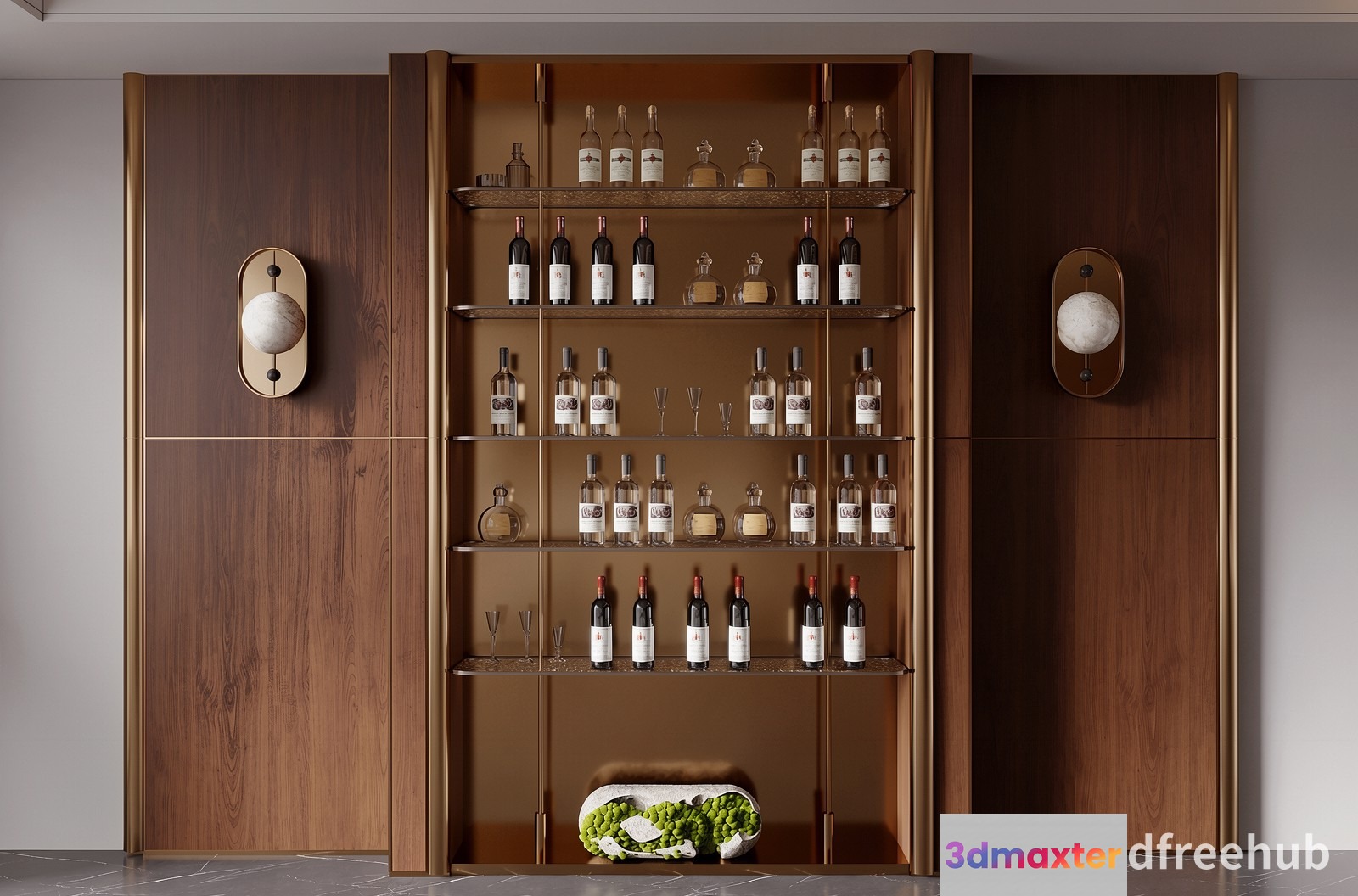 A Wooden Cabinet 3D Model - 20198 - VRAY Render