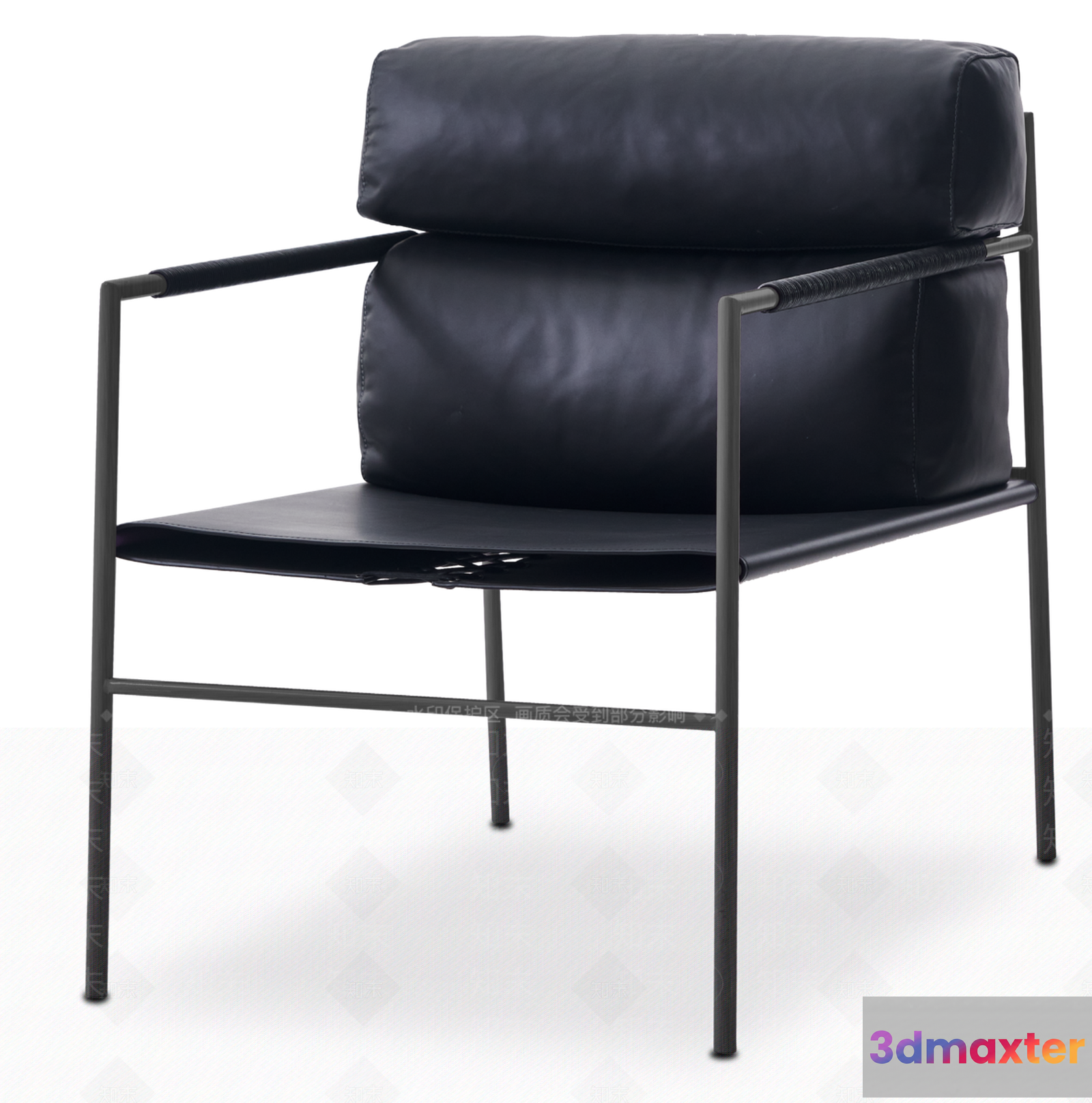 Modern Black Chair 3D Model - 13082 - VRAY Render