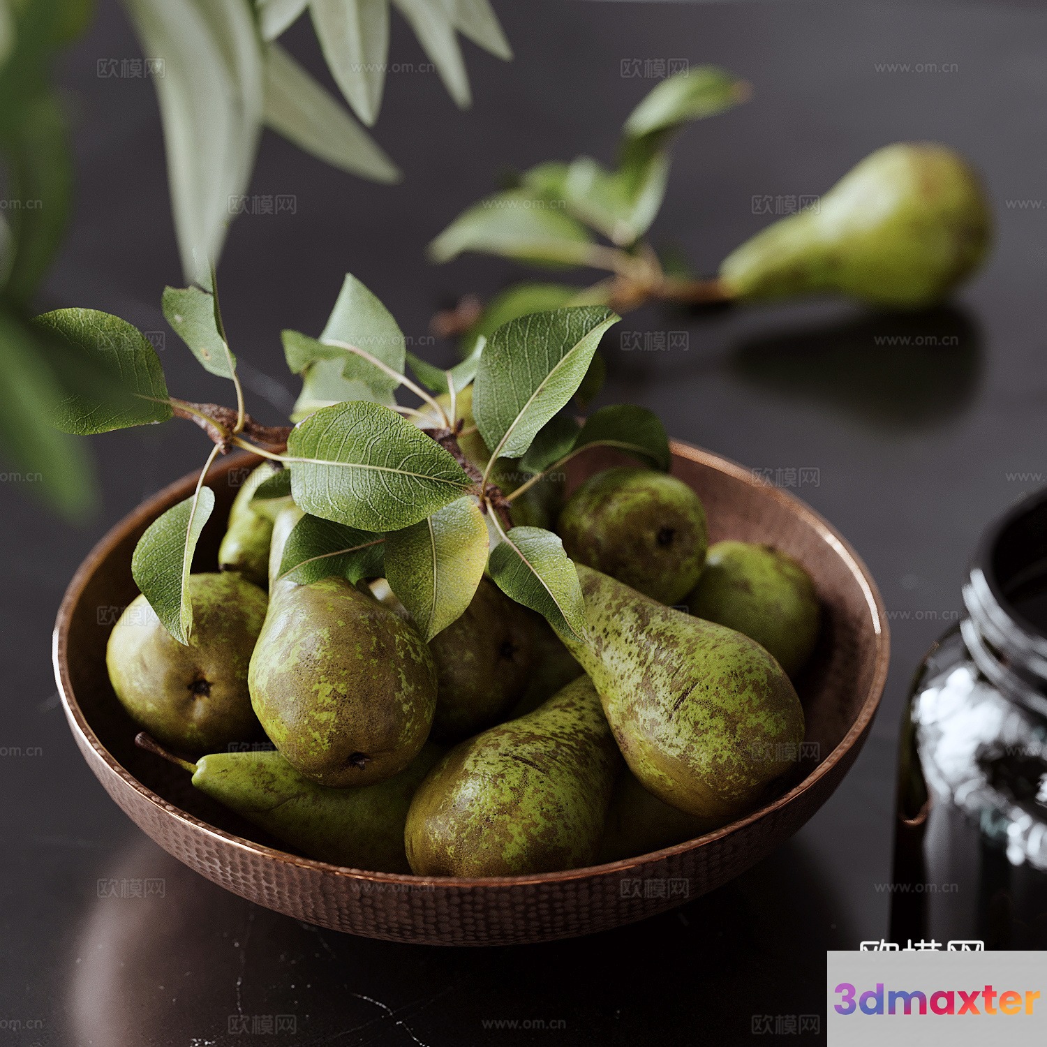 A Bowl Of Pears 3D Model - 15316 - CORONA Render