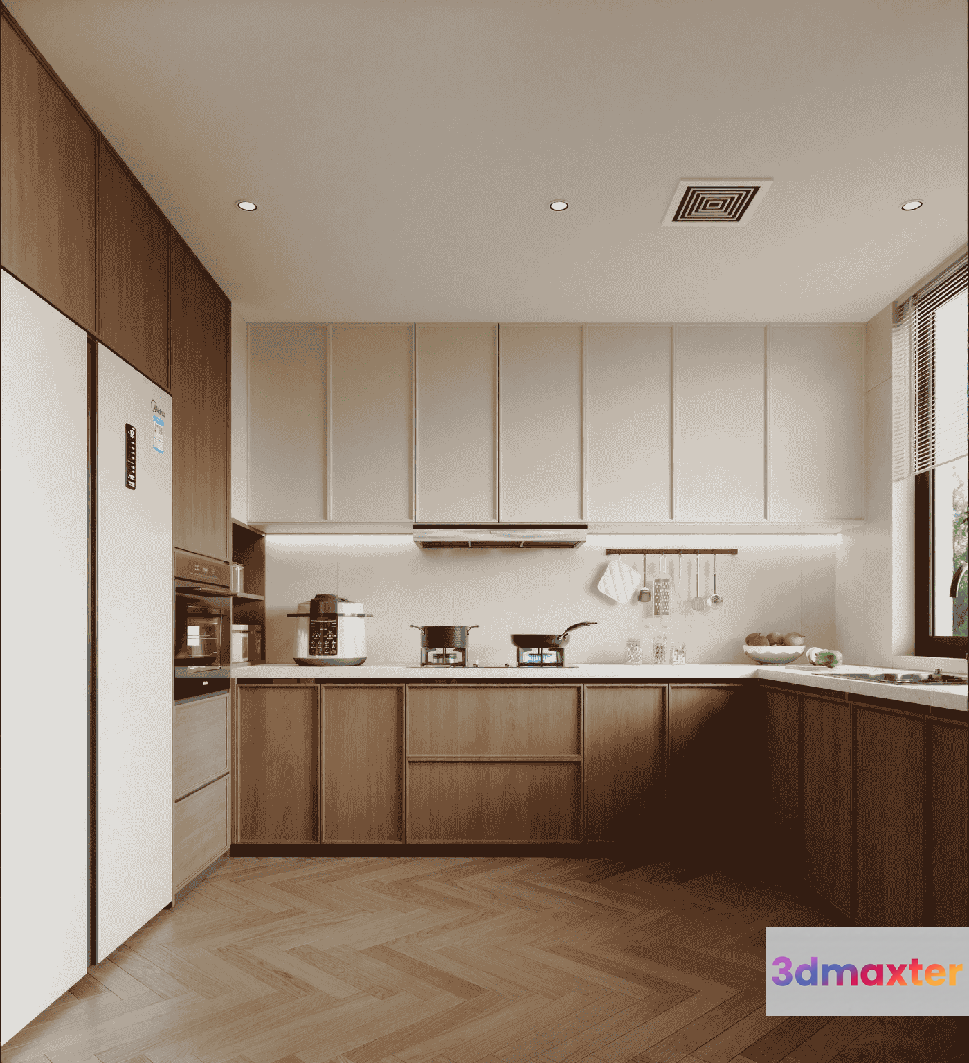 Modern Kitchen 3D Model - 10365 - VRAY Render
