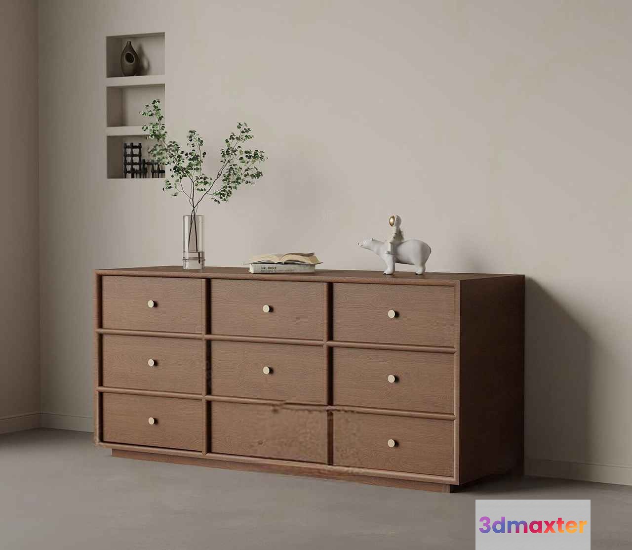 Wooden Dresser 3D Model - 15122 - VRAY Render