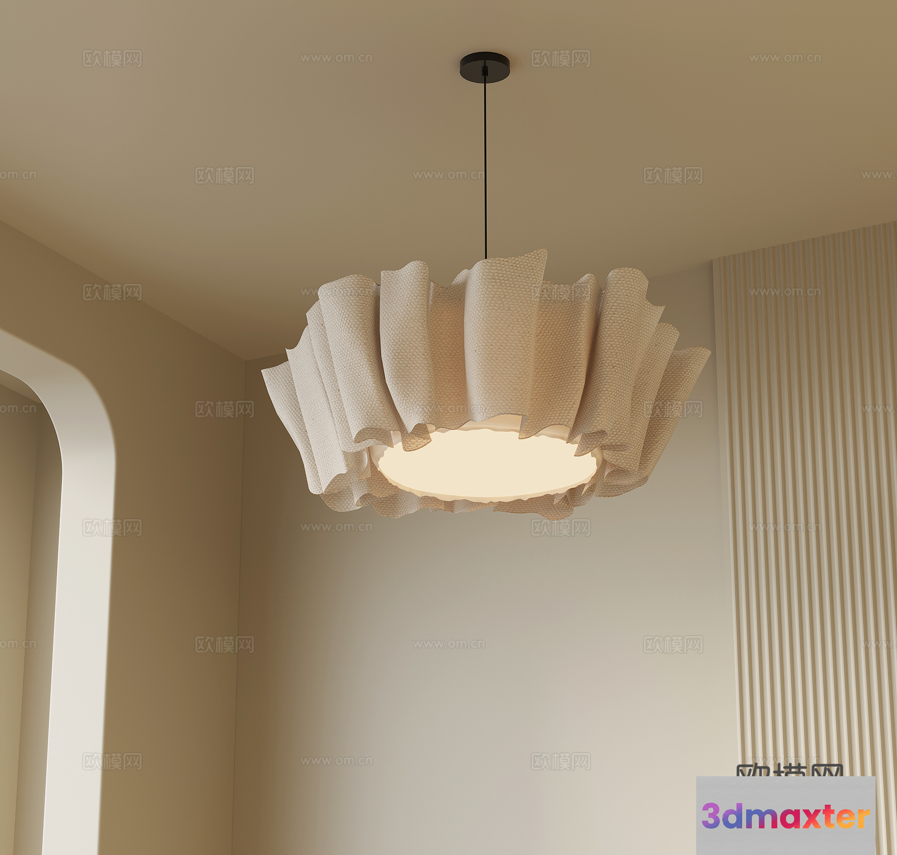 A Light Fixture With A Unique Design 3D Model - 1905 - VRAY Render