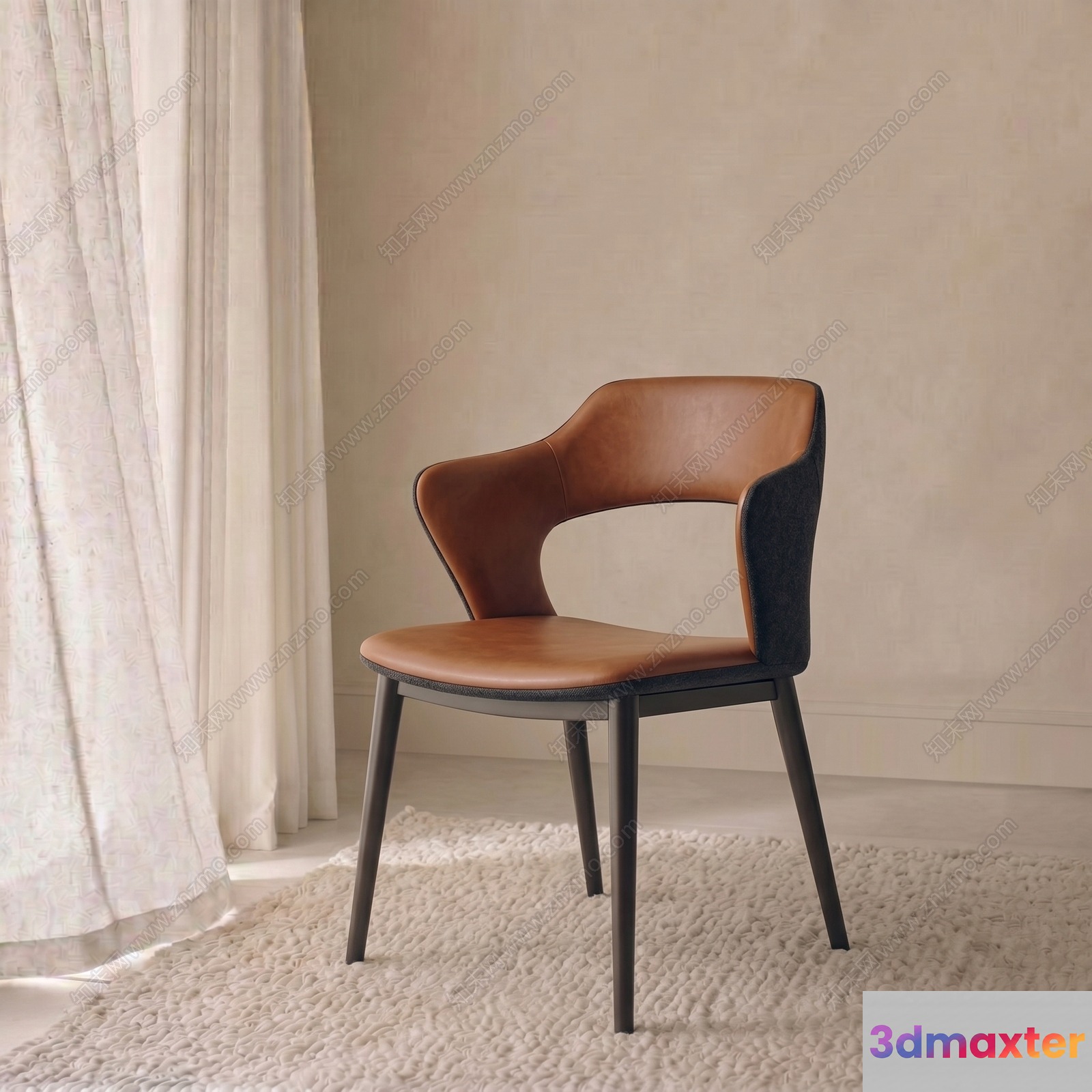 Modern Brown Chair 3D Model - 15030 - VRAY Render