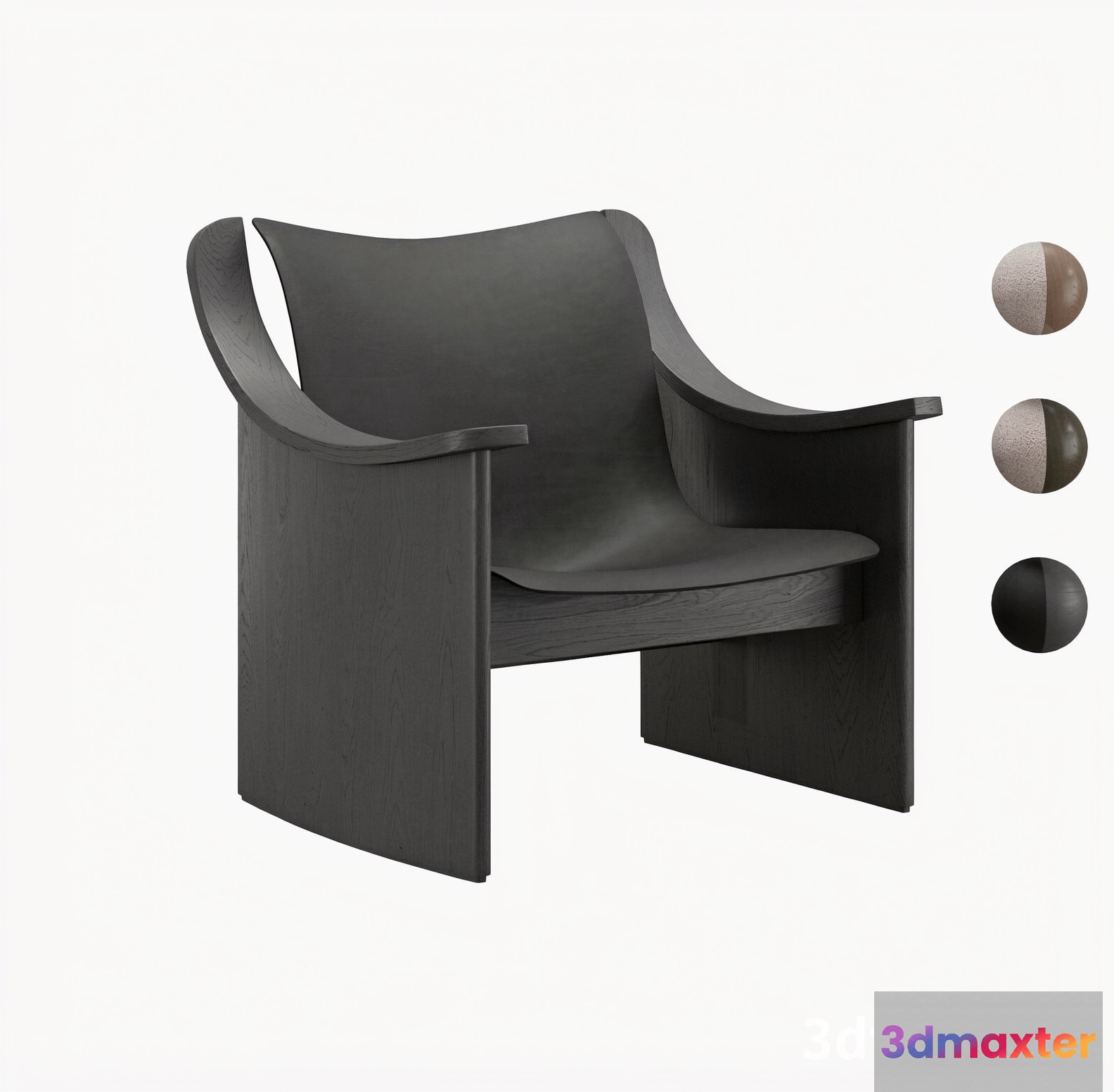 Modern Dark Chair 3D Model - 19926 - VRAY Render
