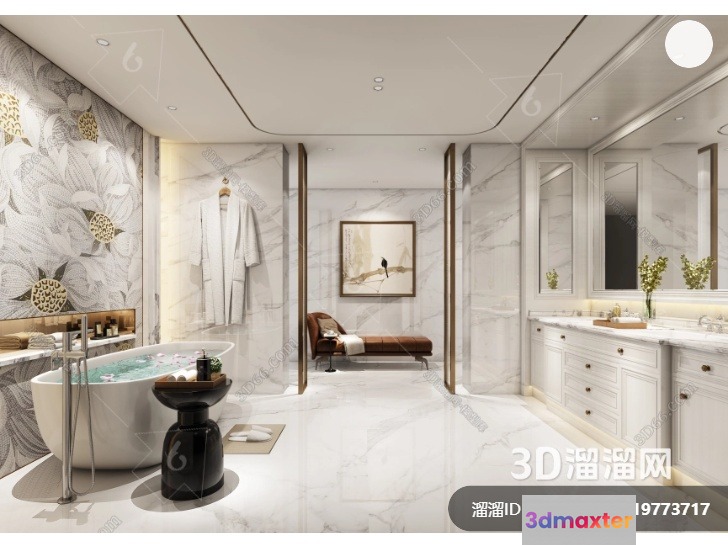 Luxurious Bathroom 3D Model - 23744 - VRAY Render