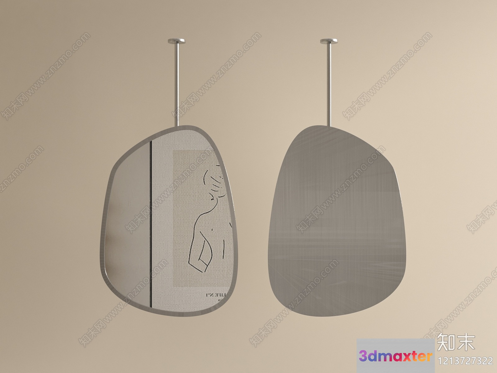 A Modern Bathroom Mirror 3D Model - 9973 - VRAY Render