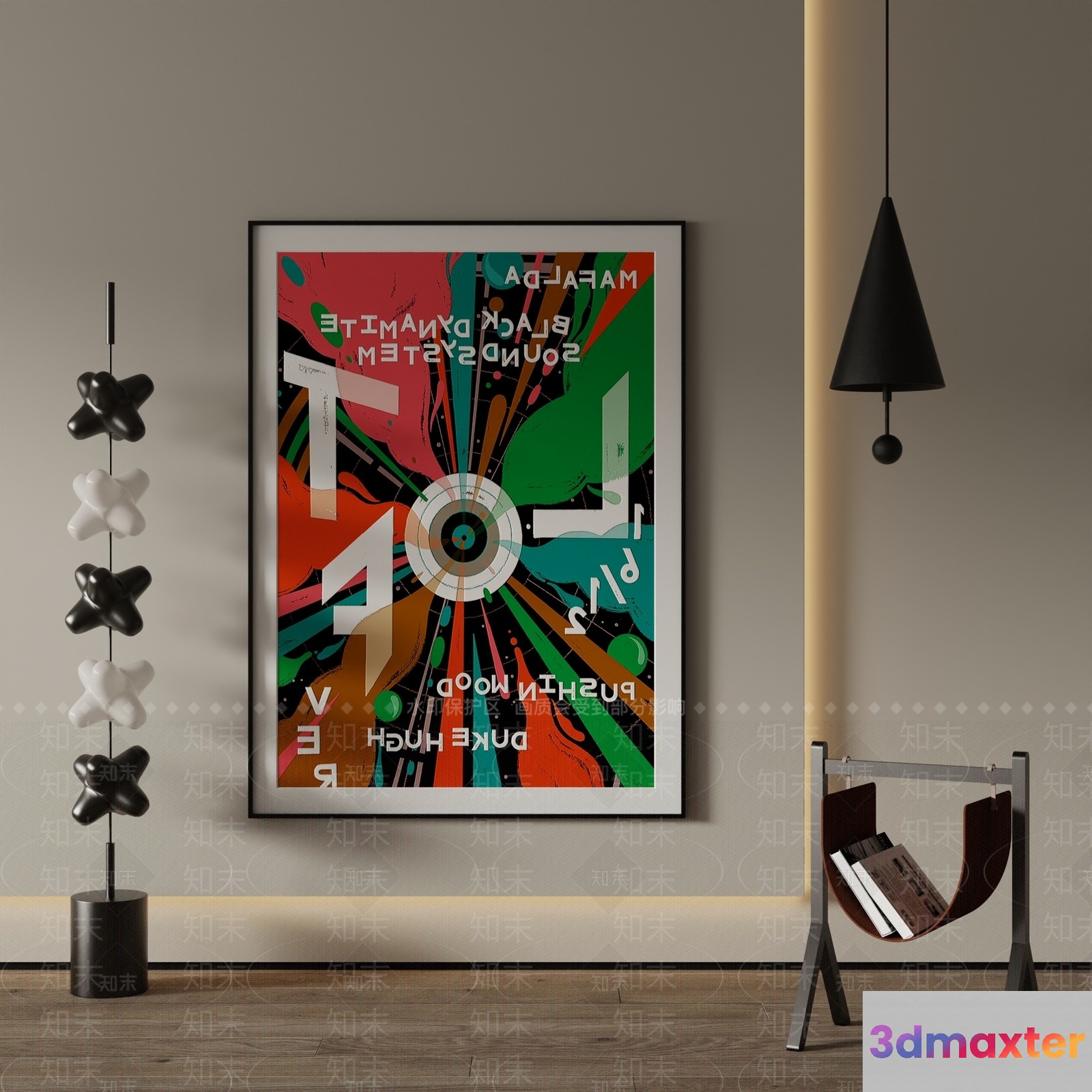 Abstract Art Print 3D Model - 23196 - VRAY Render