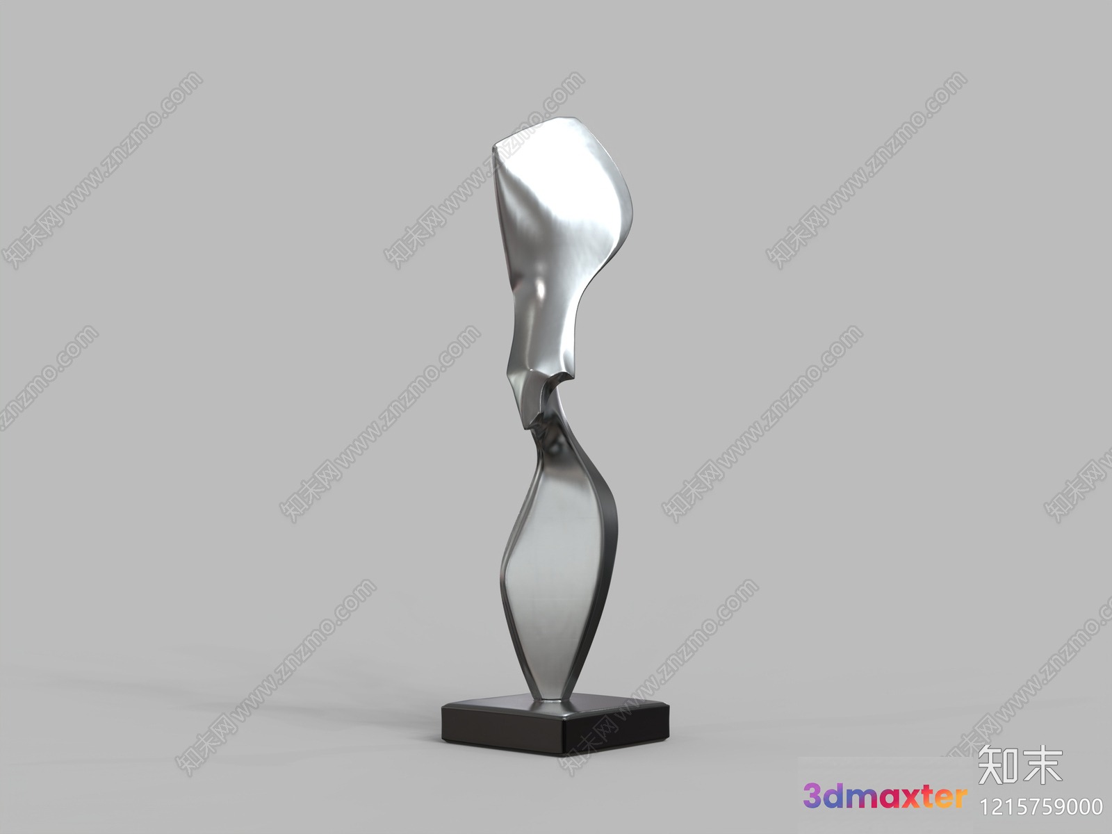 Abstract Metal Sculpture 3D Model - 14498 - VRAY Render