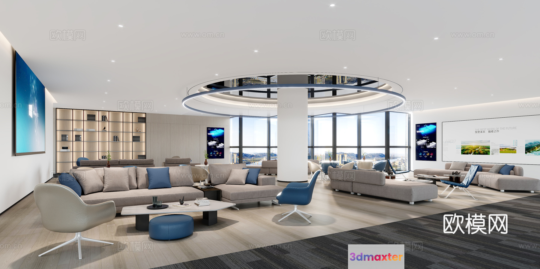 Modern Living Room 3D Model - 20397 - VRAY Render
