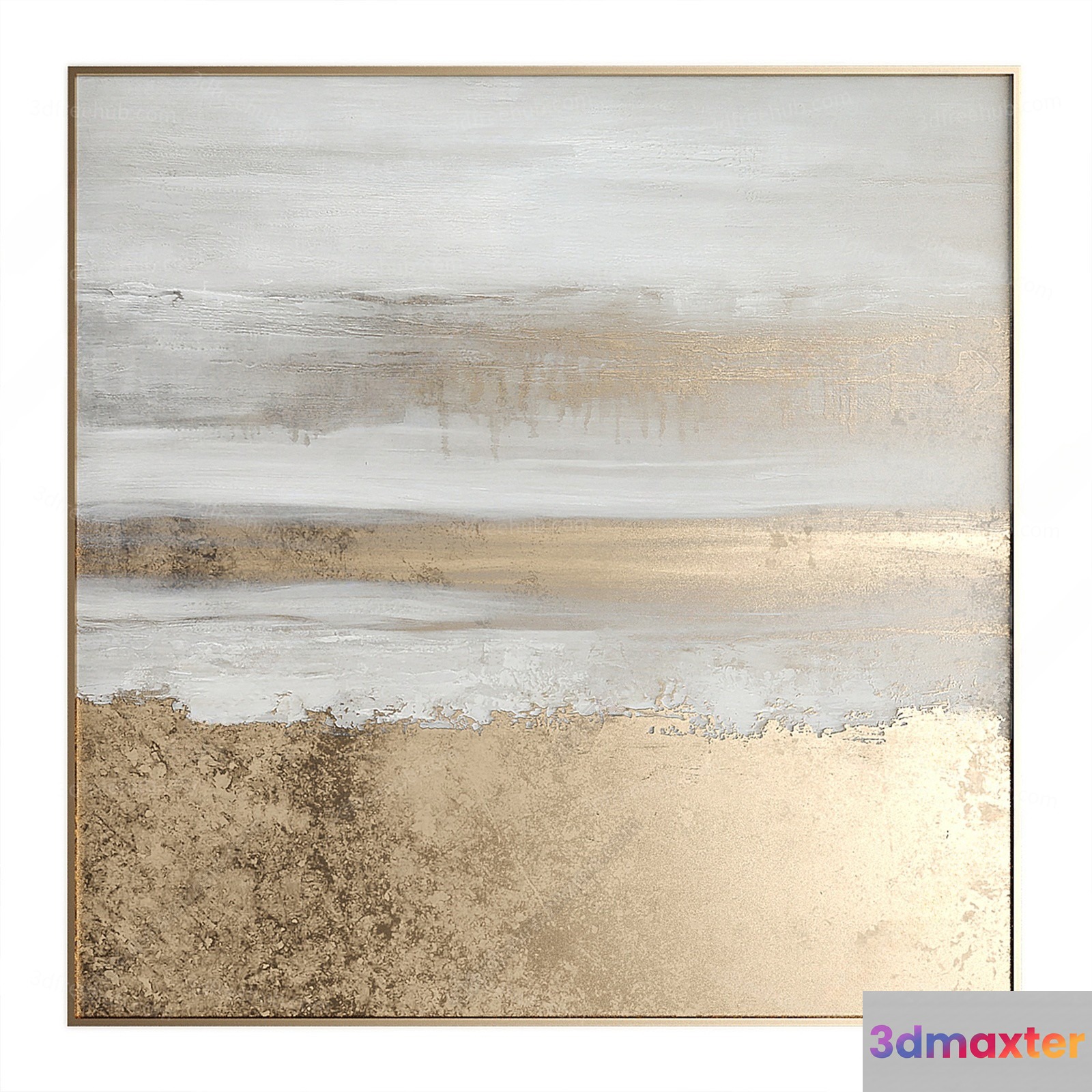 A Framed Abstract Painting 3D Model - 21560 - VRAY Render