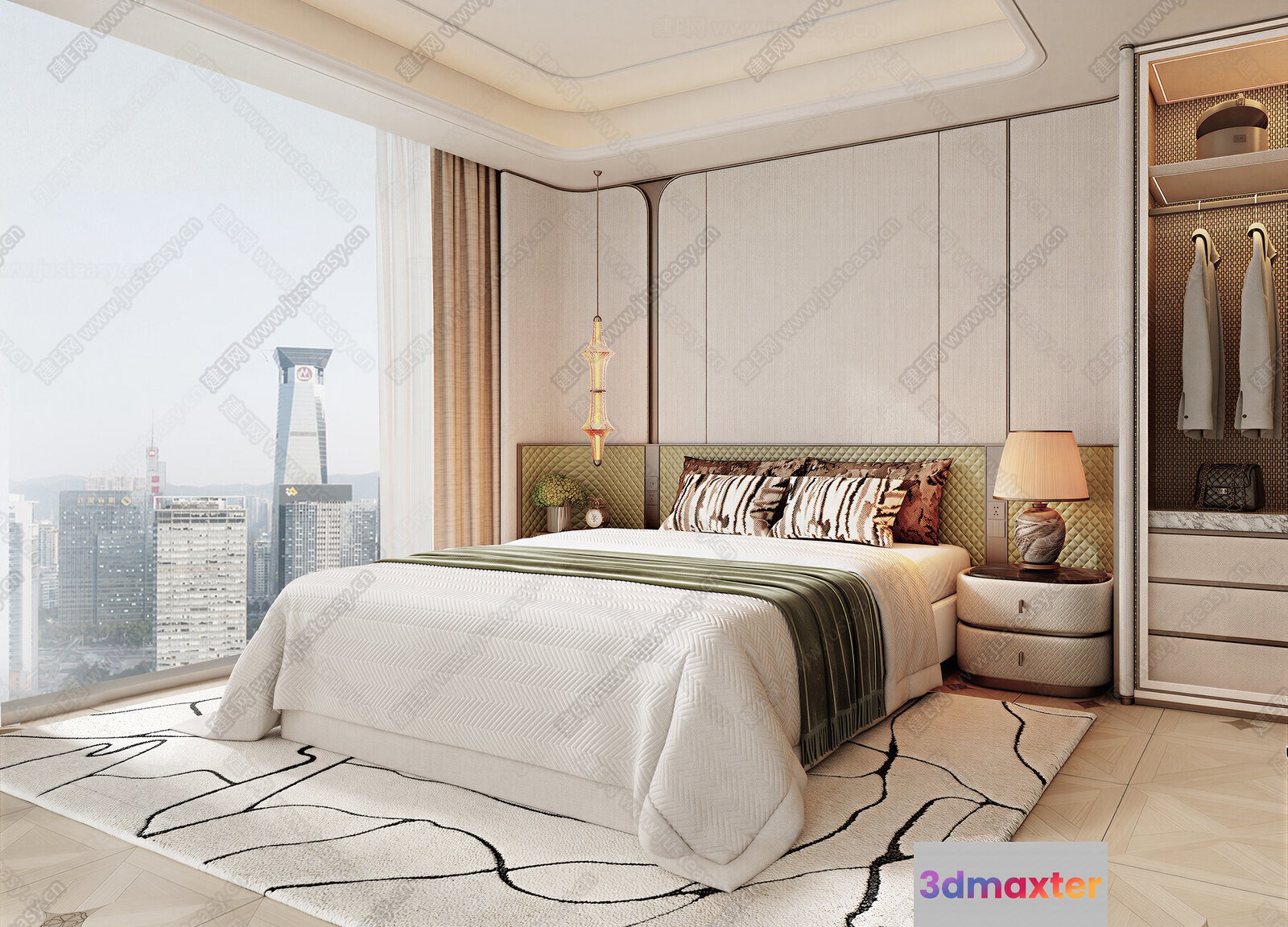 Cozy Bedroom 3D Model - 16729 - VRAY Render