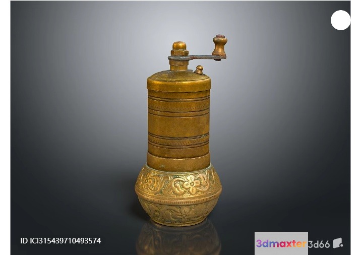A Vintage Coffee Grinder 3D Model - 3368 - VRAY Render