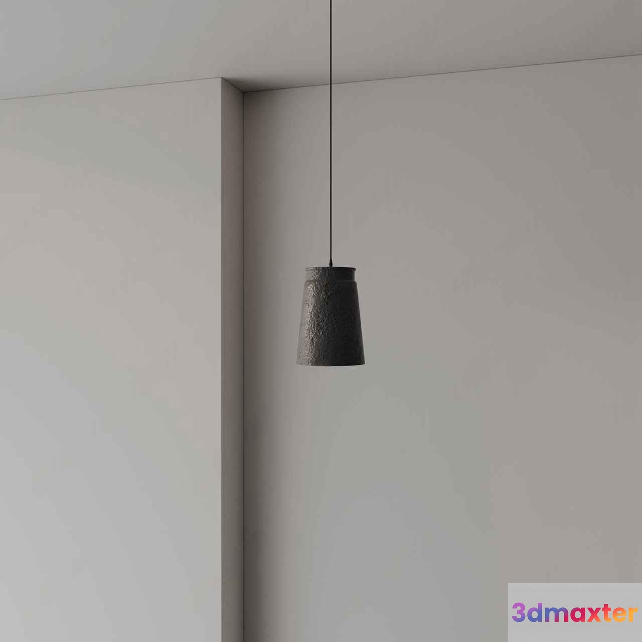 A Dark Gray Hanging Light Fixture 3D Model - 14358 - VRAY Render