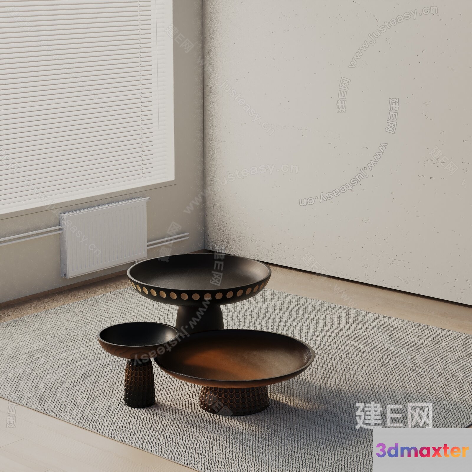 Modern Japanese-Style Furniture 3D Model - 4227 - VRAY Render