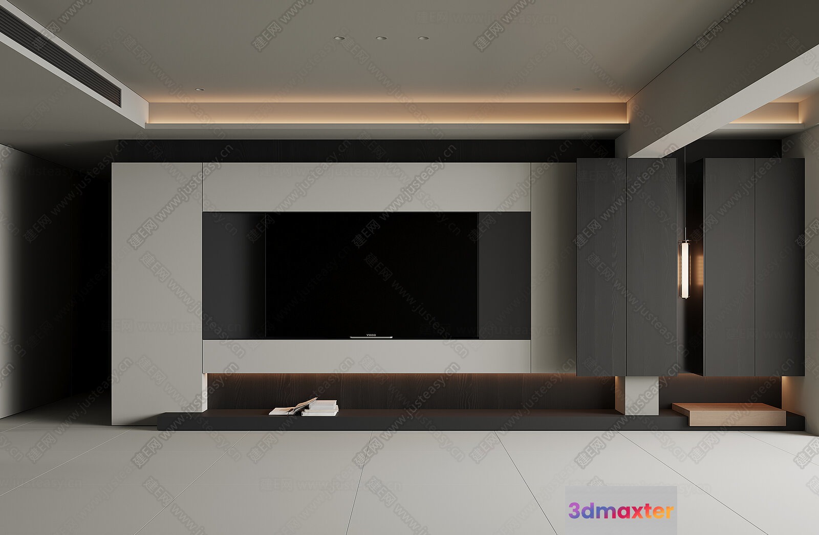 Modern Living Room 3D Model - 21399 - VRAY Render