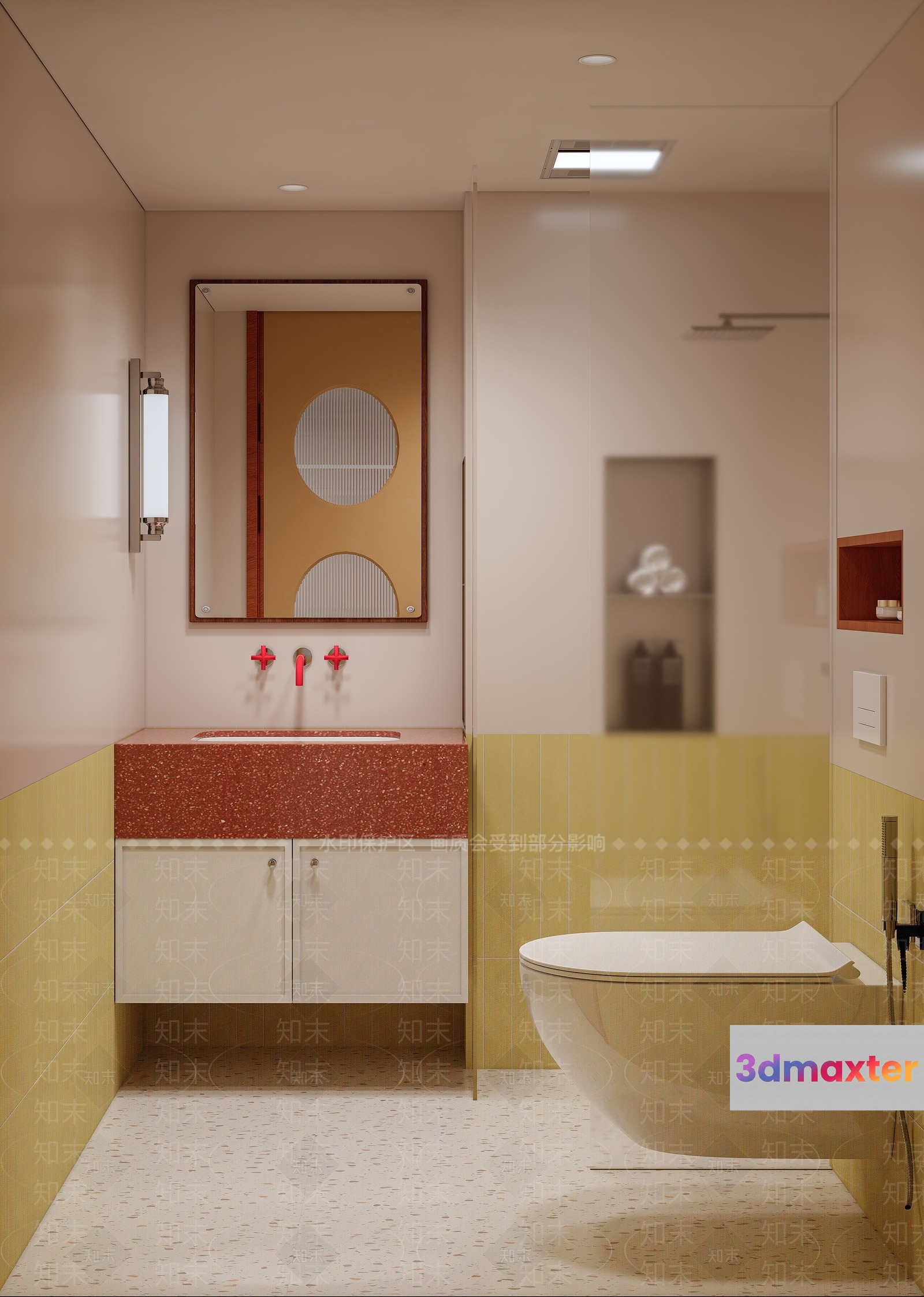 Modern Bathroom Design 3D Model - 4144 - VRAY Render