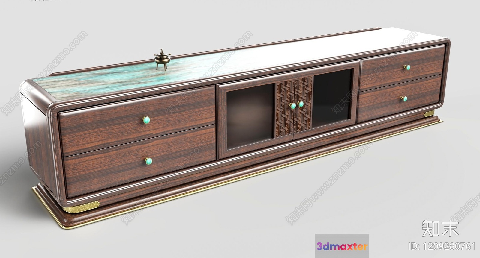 Wooden Dresser With Drawers 3D Model - 22558 - VRAY Render