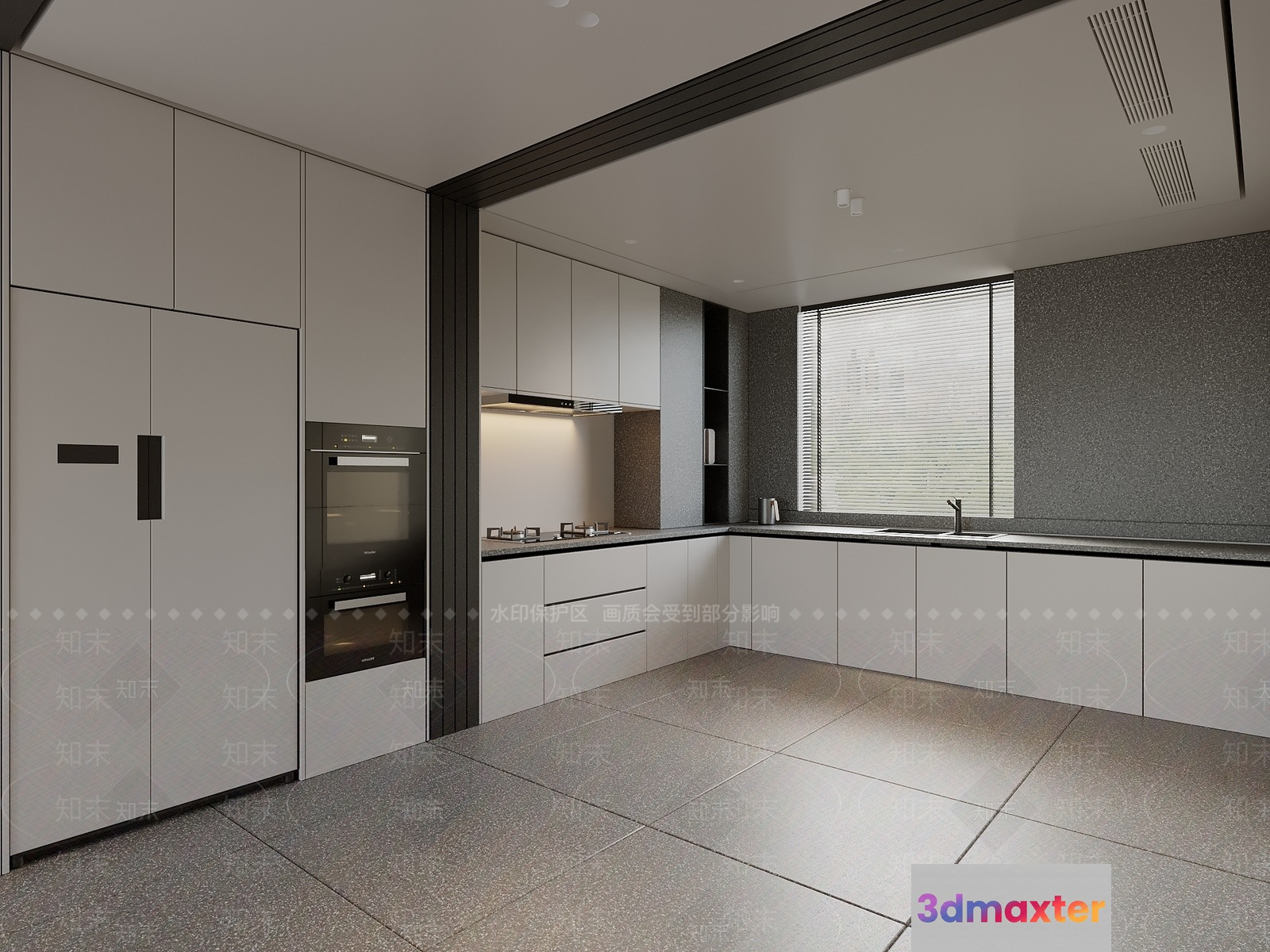 Modern Kitchen 3D Model - 7499 - VRAY Render